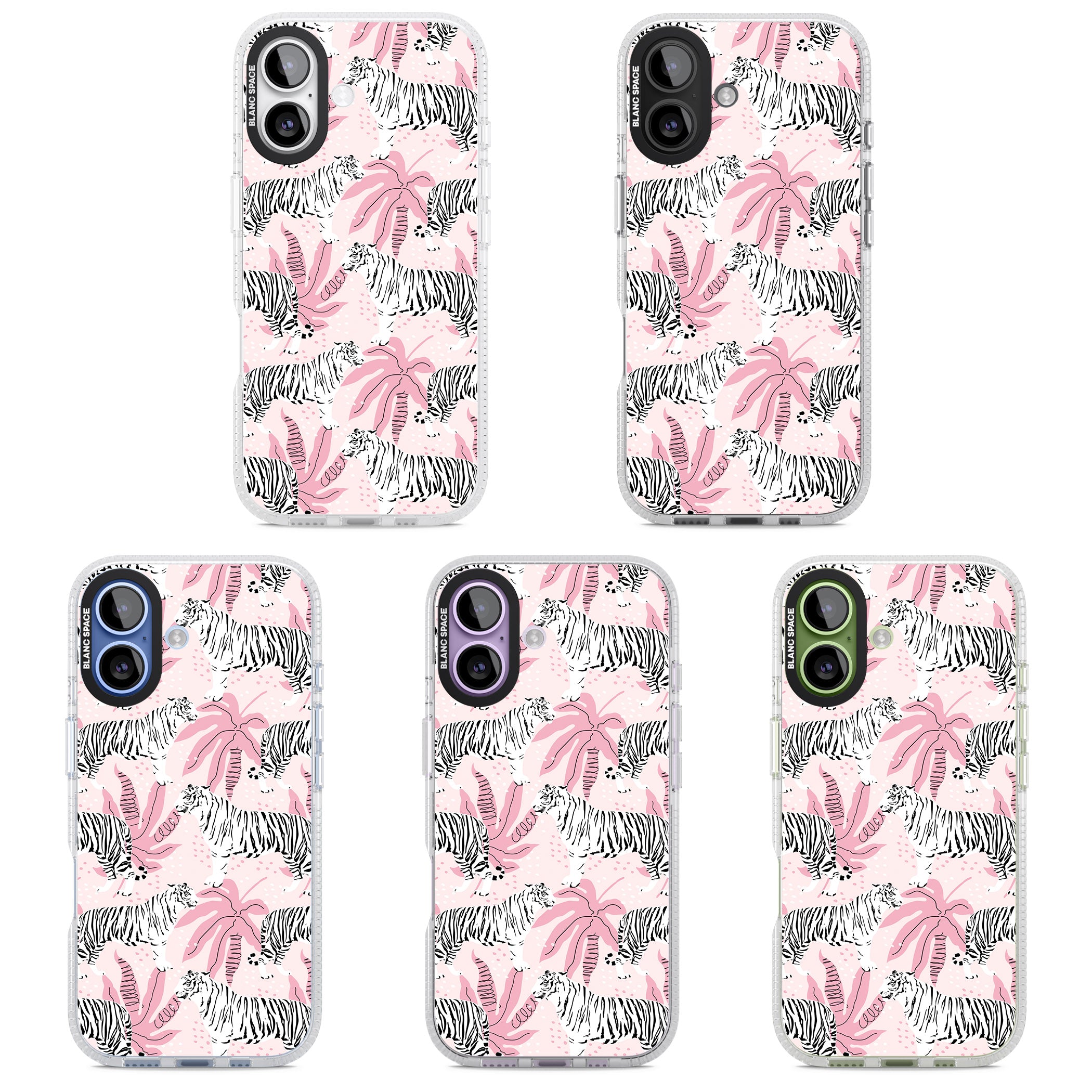 Pink Tiger Palm iPhone 17 Impact Air Clear Phone Case APT Impact Protection