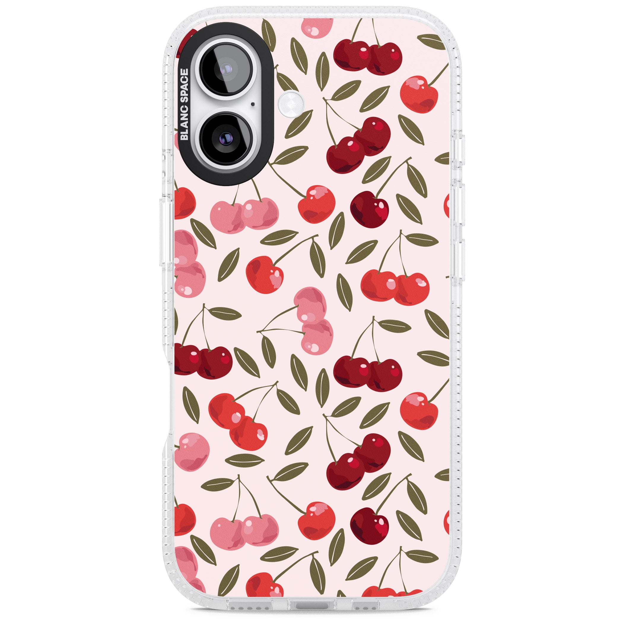 Fruity & Fun Patterns Cherries iPhone 17 Impact Air Clear Phone Case