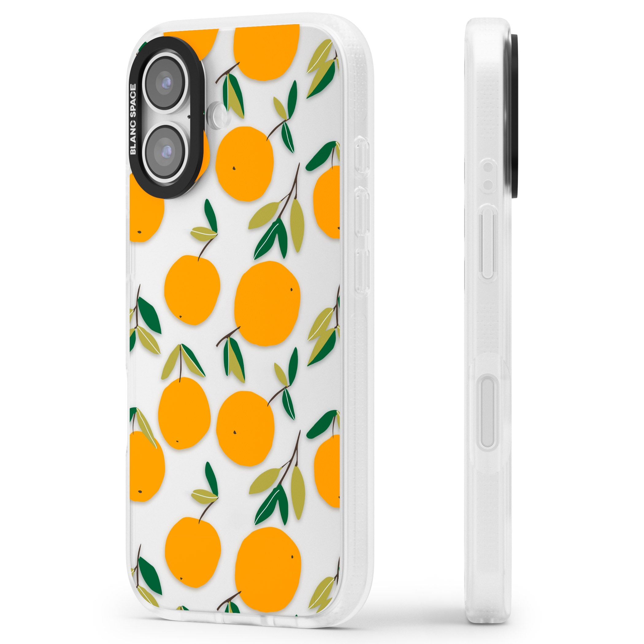 Citrus Grove iPhone 17 Impact Air Clear Phone Case Side Profile