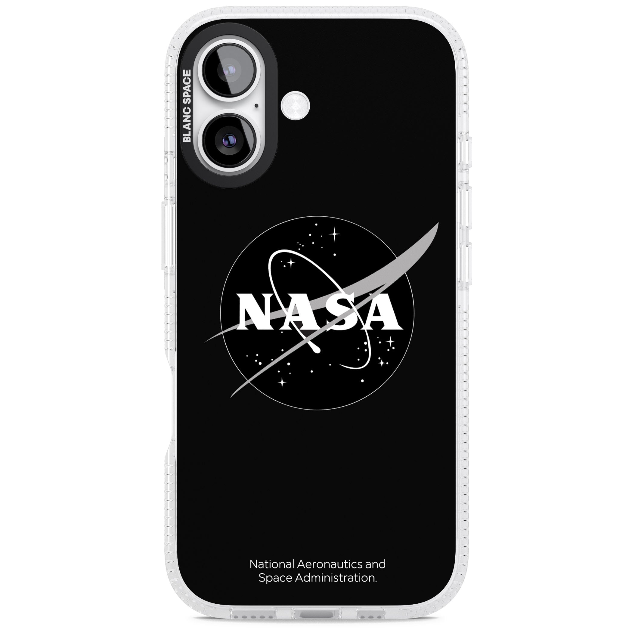 Dark Nasa Meatball iPhone 17 Impact Air Clear Phone Case