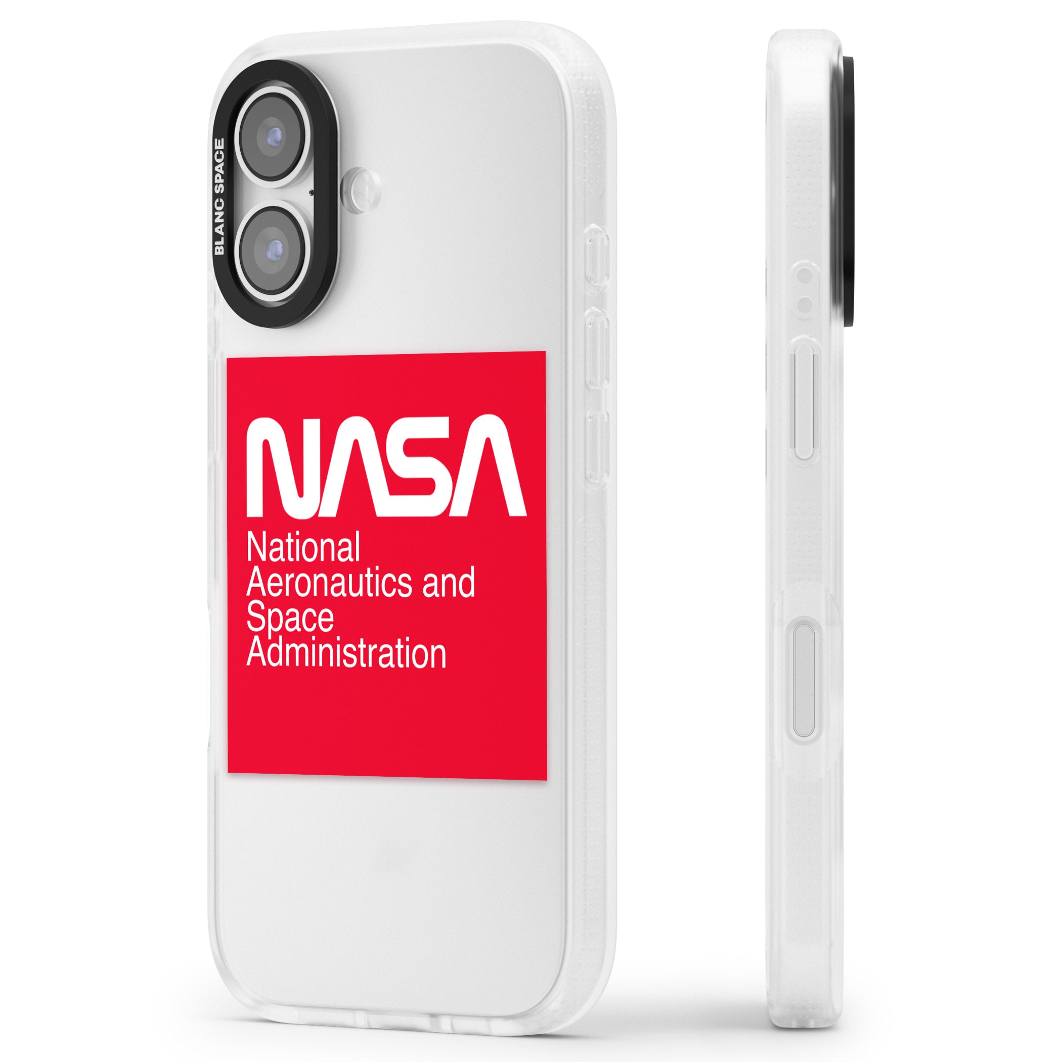 Nasa The Worm Box iPhone 17 Impact Air Clear Phone Case Side Profile