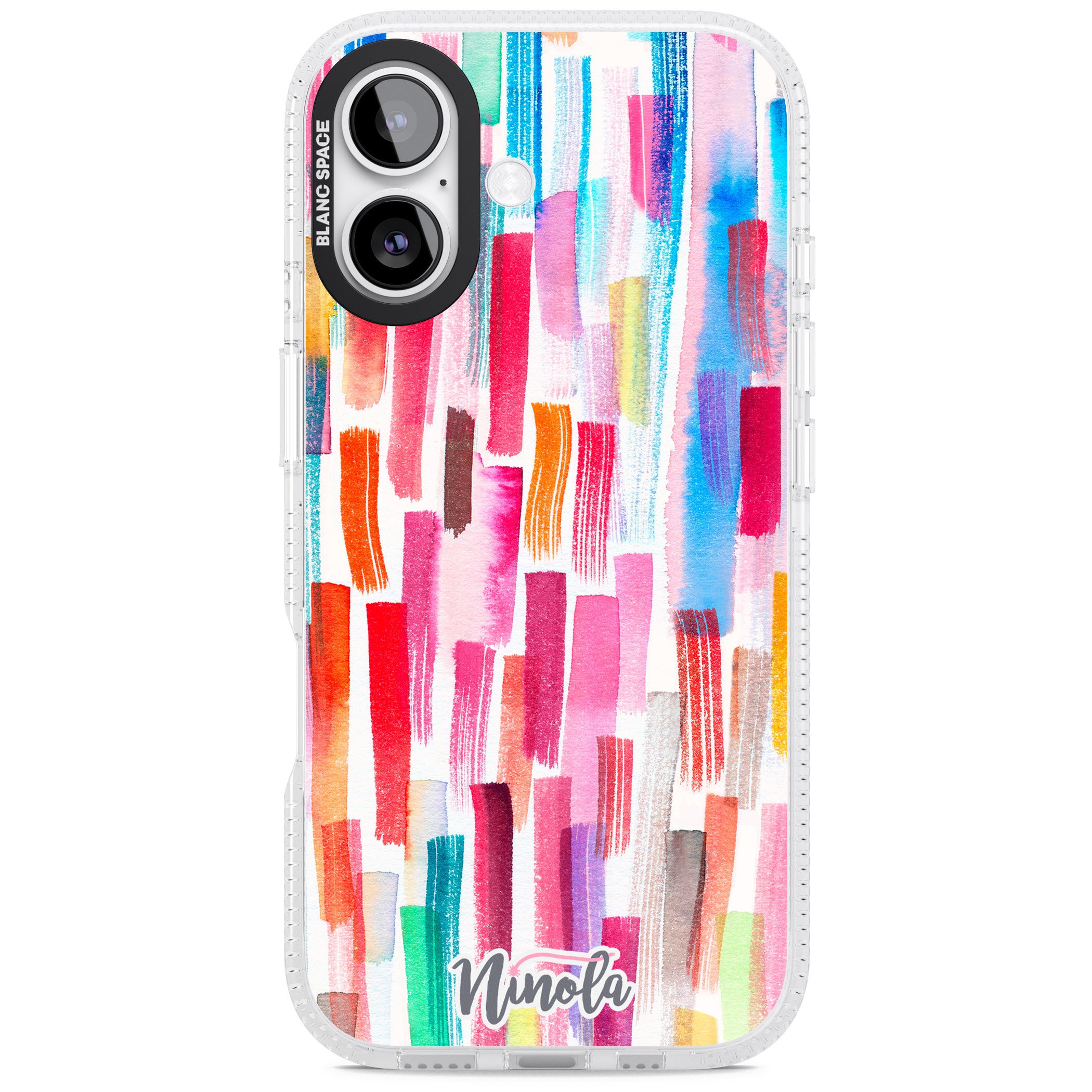 Colorful Brushstrokes iPhone 17 Impact Air Clear Phone Case