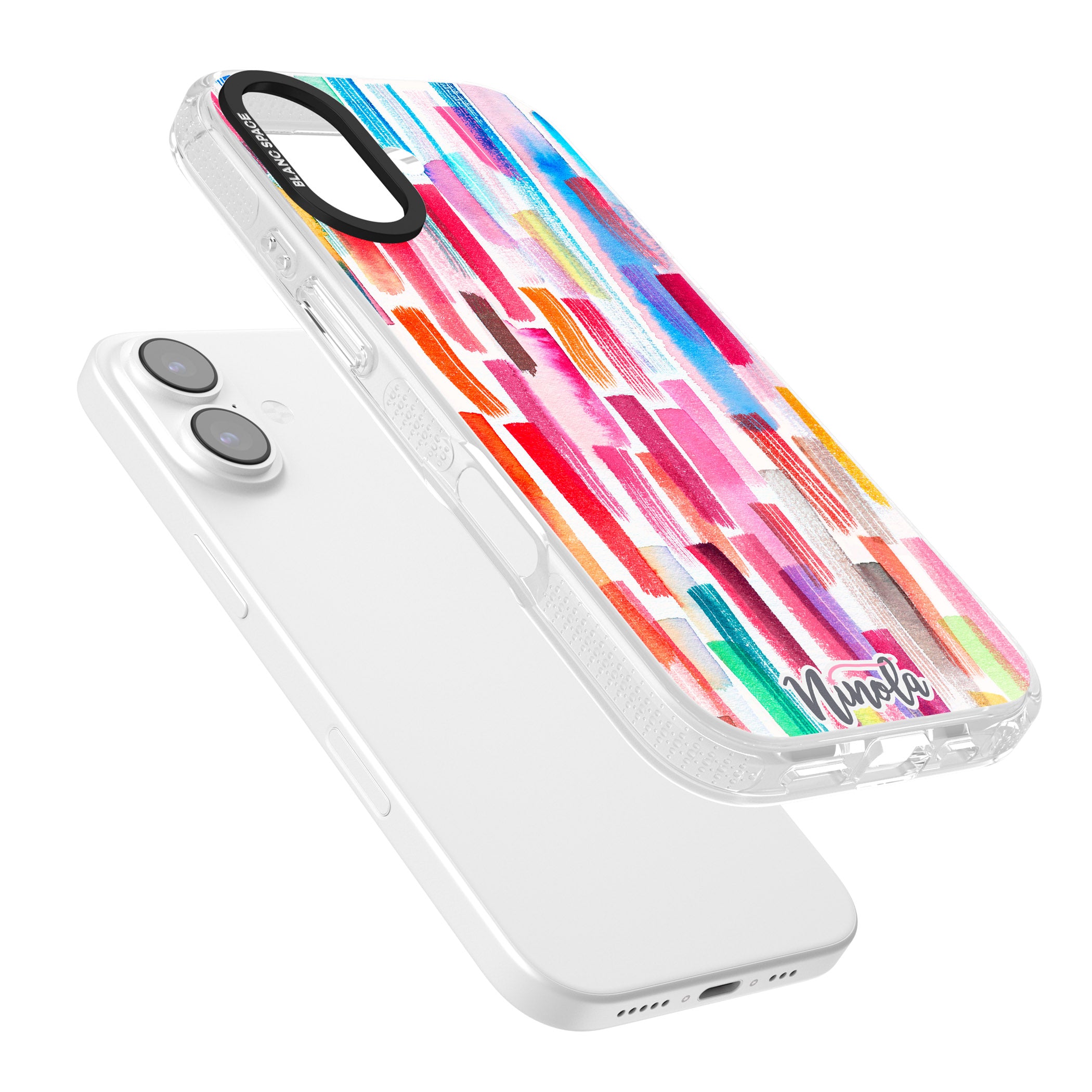 Colorful Brushstrokes iPhone 17 Impact Air Clear Phone Case Colours