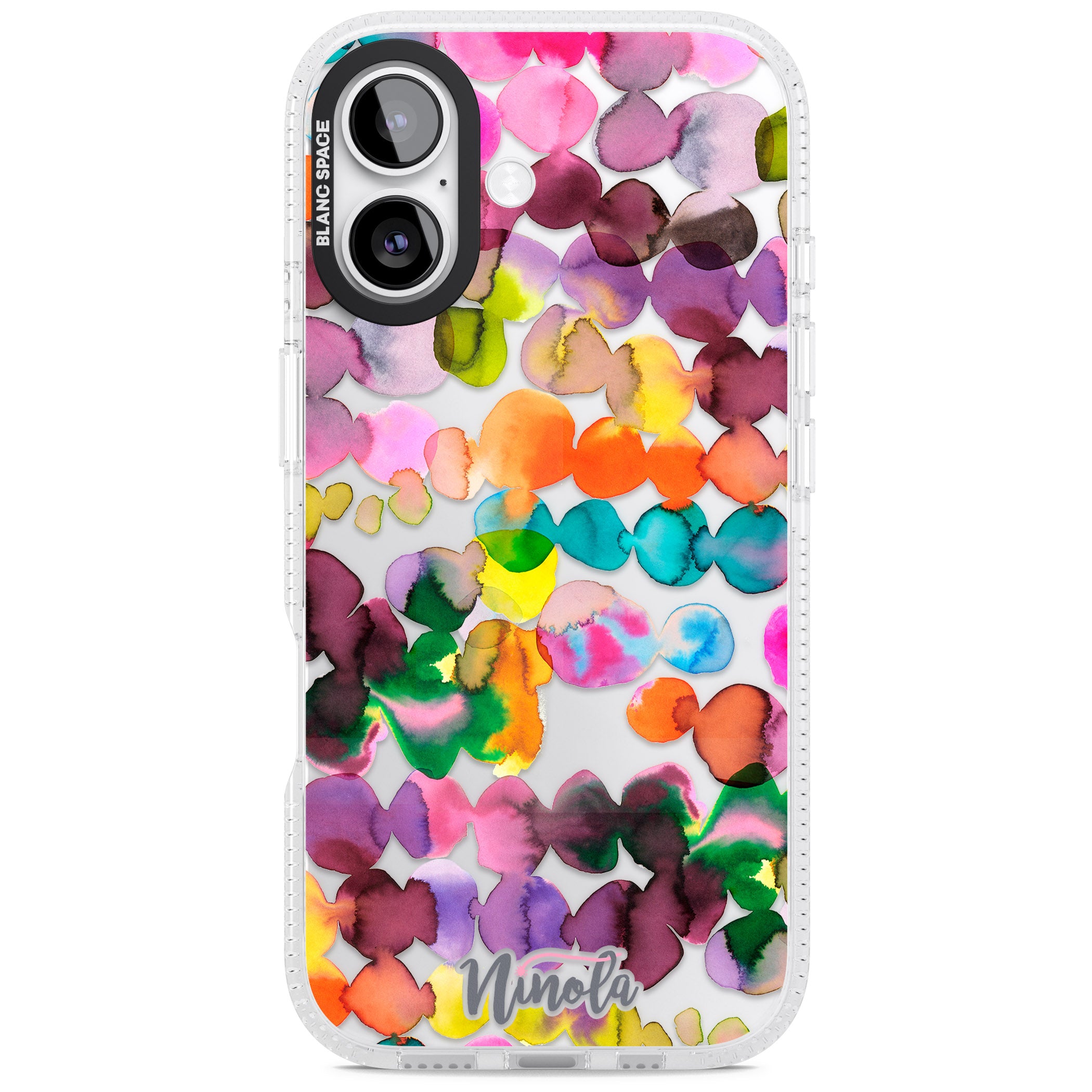 Ink Splash Hues iPhone 17 Impact Air Clear Phone Case
