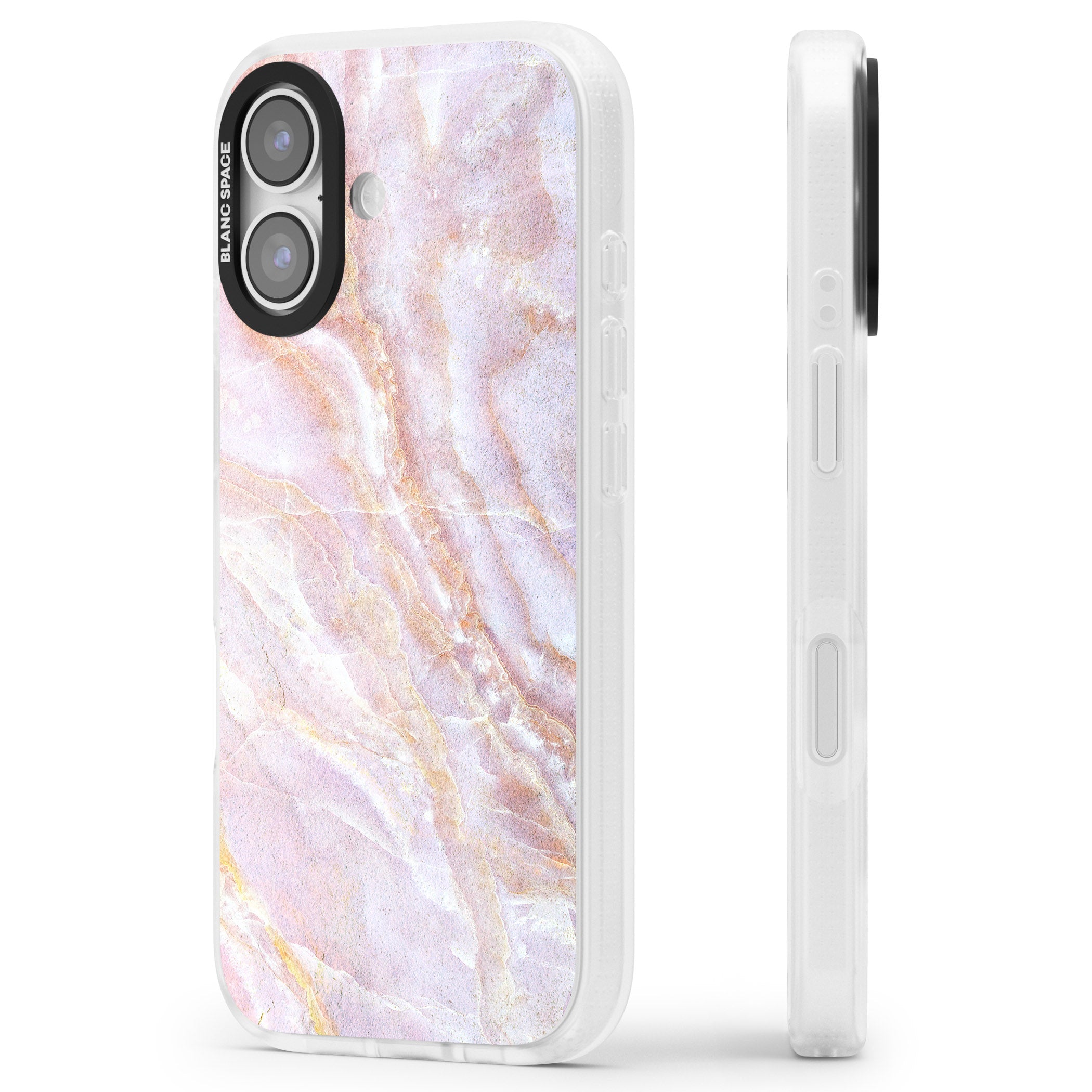 Soft Onyx Blush iPhone 17 Impact Air Clear Phone Case Side Profile