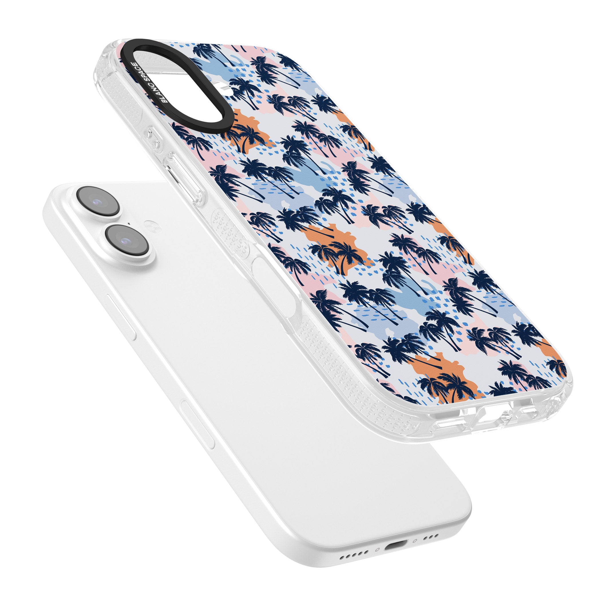Tropical Vibes Palm iPhone 17 Impact Air Clear Phone Case Colours