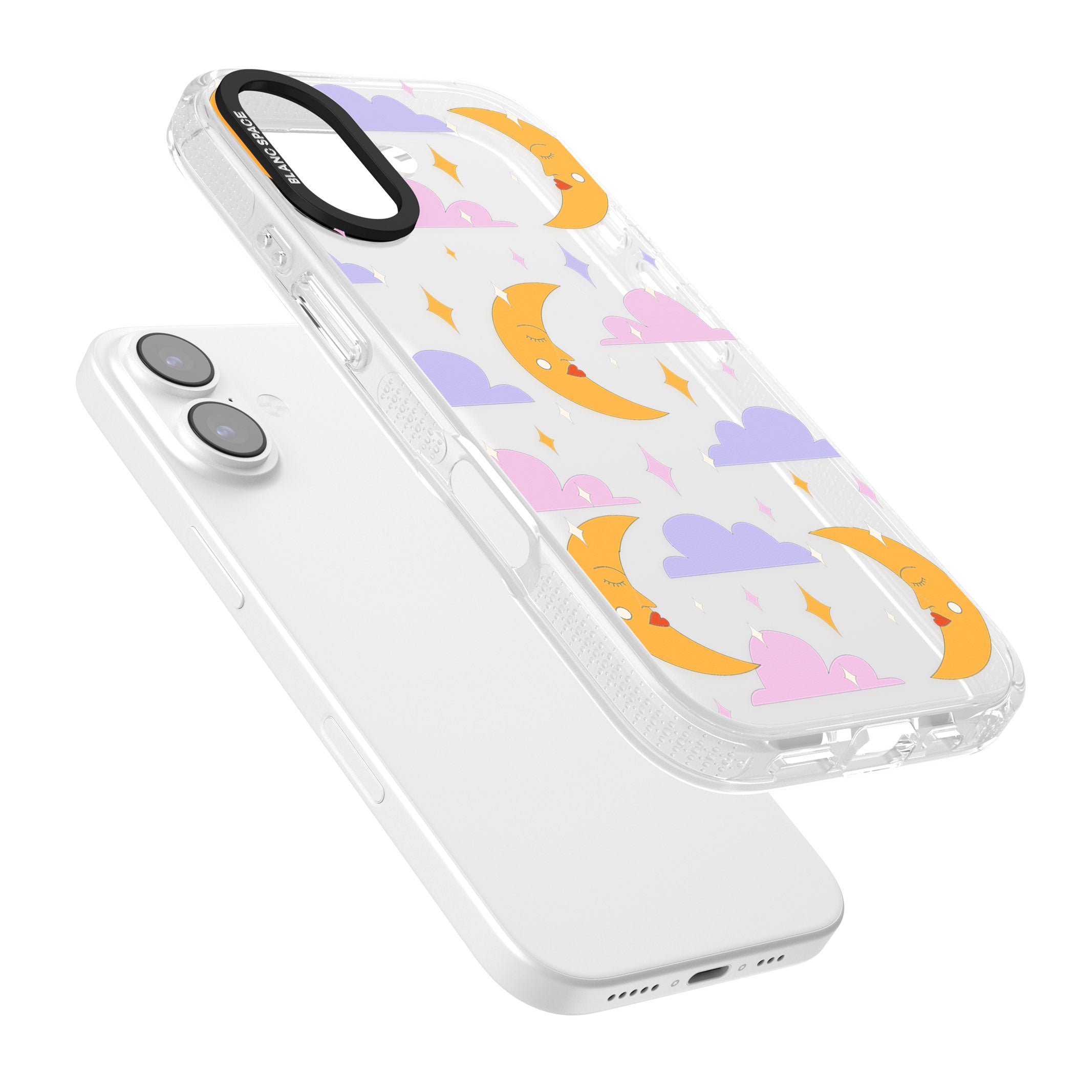 Moons & Clouds iPhone 17 Impact Air Clear Phone Case Colours
