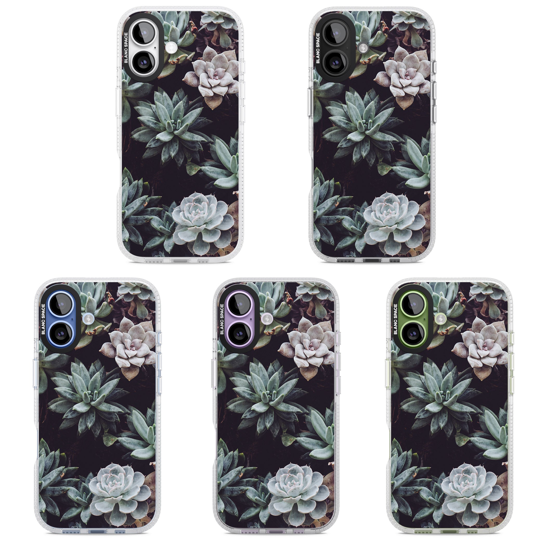 Succulent Bloom Mixed iPhone 17 Impact Air Clear Phone Case APT Impact Protection