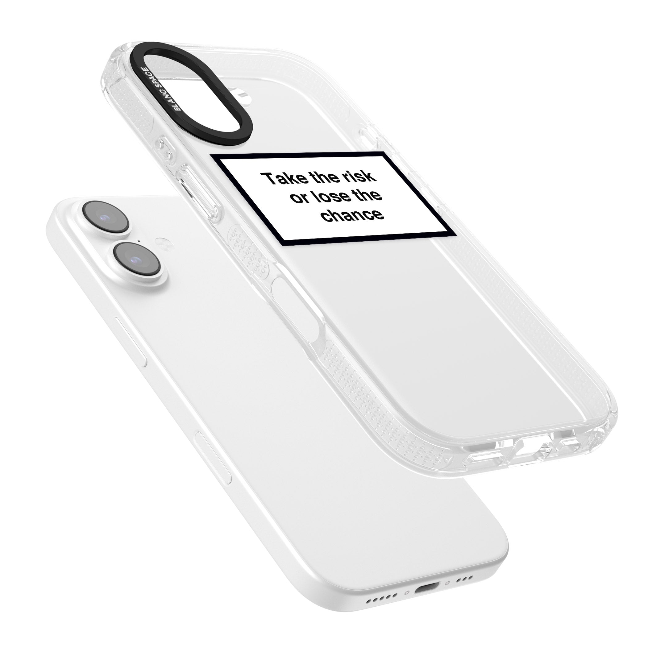 Take The Risk Or Lose The Chance iPhone 17 Impact Air Clear Phone Case Colours