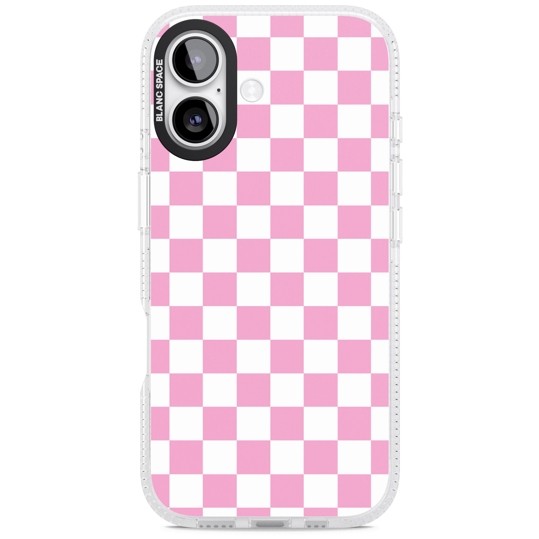 Pink Checkered iPhone 17 Impact Air Clear Phone Case