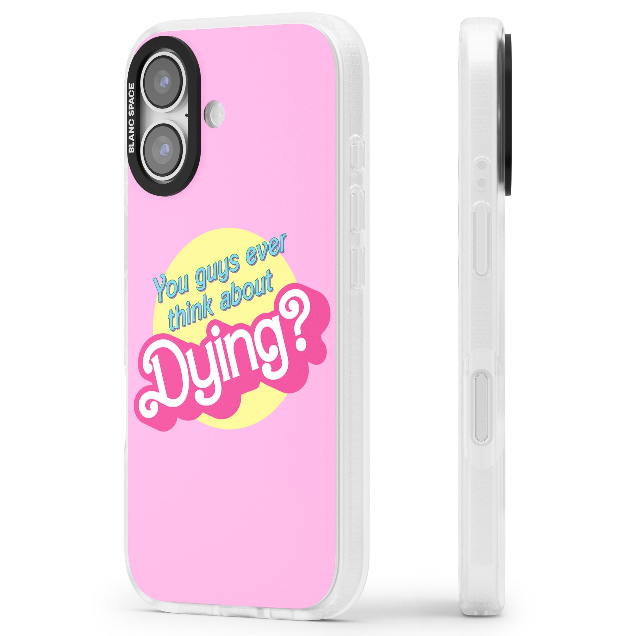 Ever Think About Dying? iPhone 17 Impact Air Clear Phone Case Side Profile