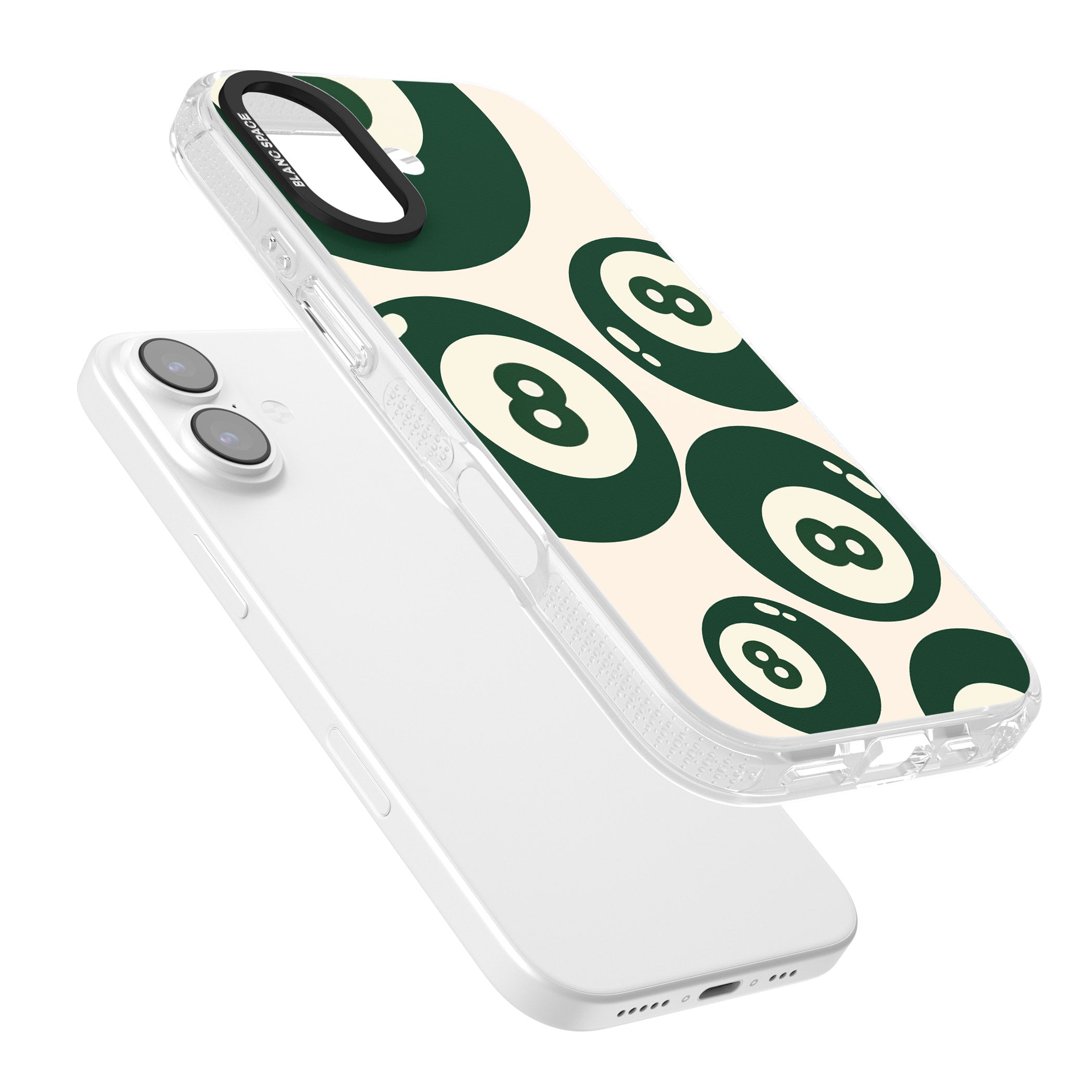Green Eight Balls iPhone 17 Impact Air Clear Phone Case Colours