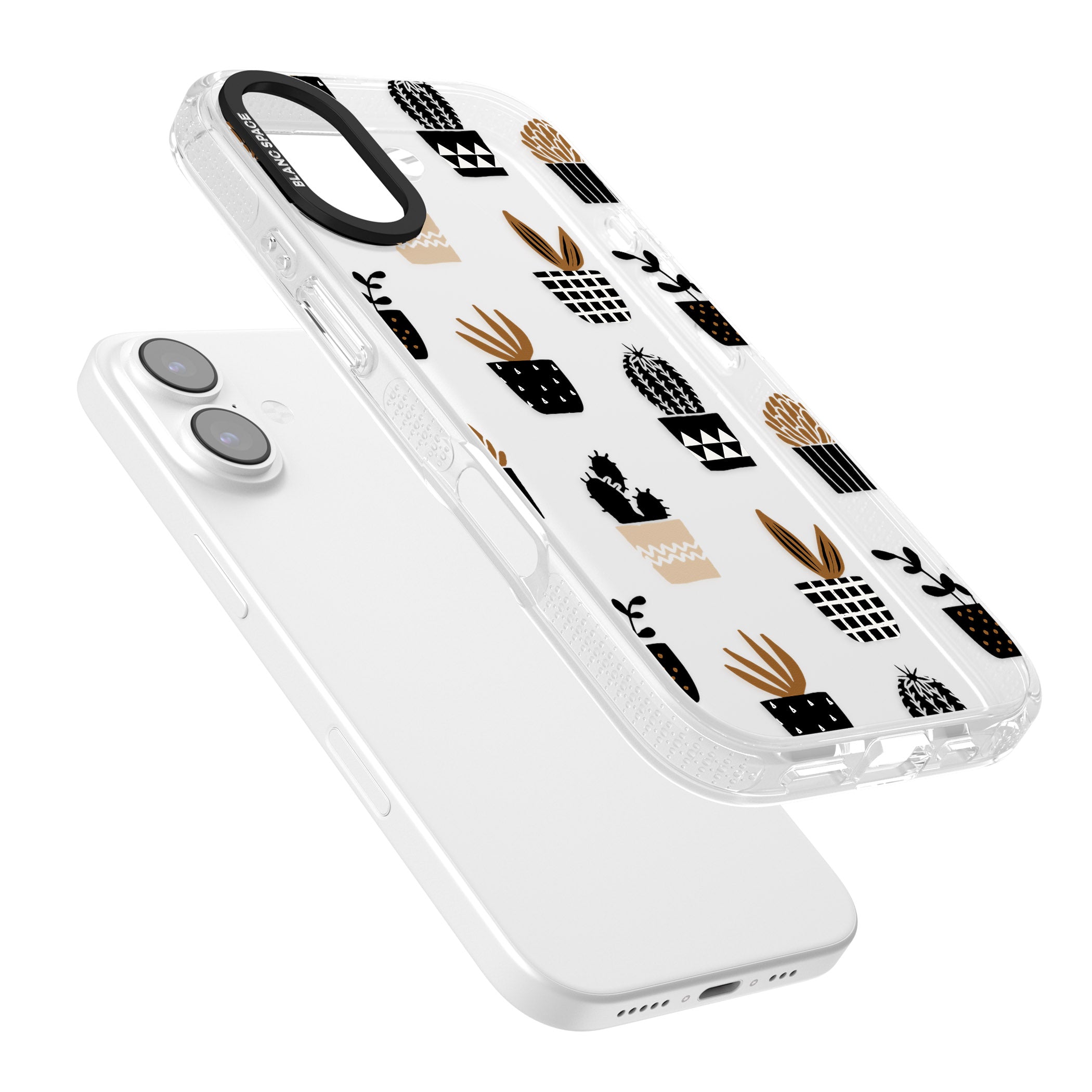 Large Mixed Plants Pattern Clear iPhone 17 Impact Air Clear Phone Case Colours