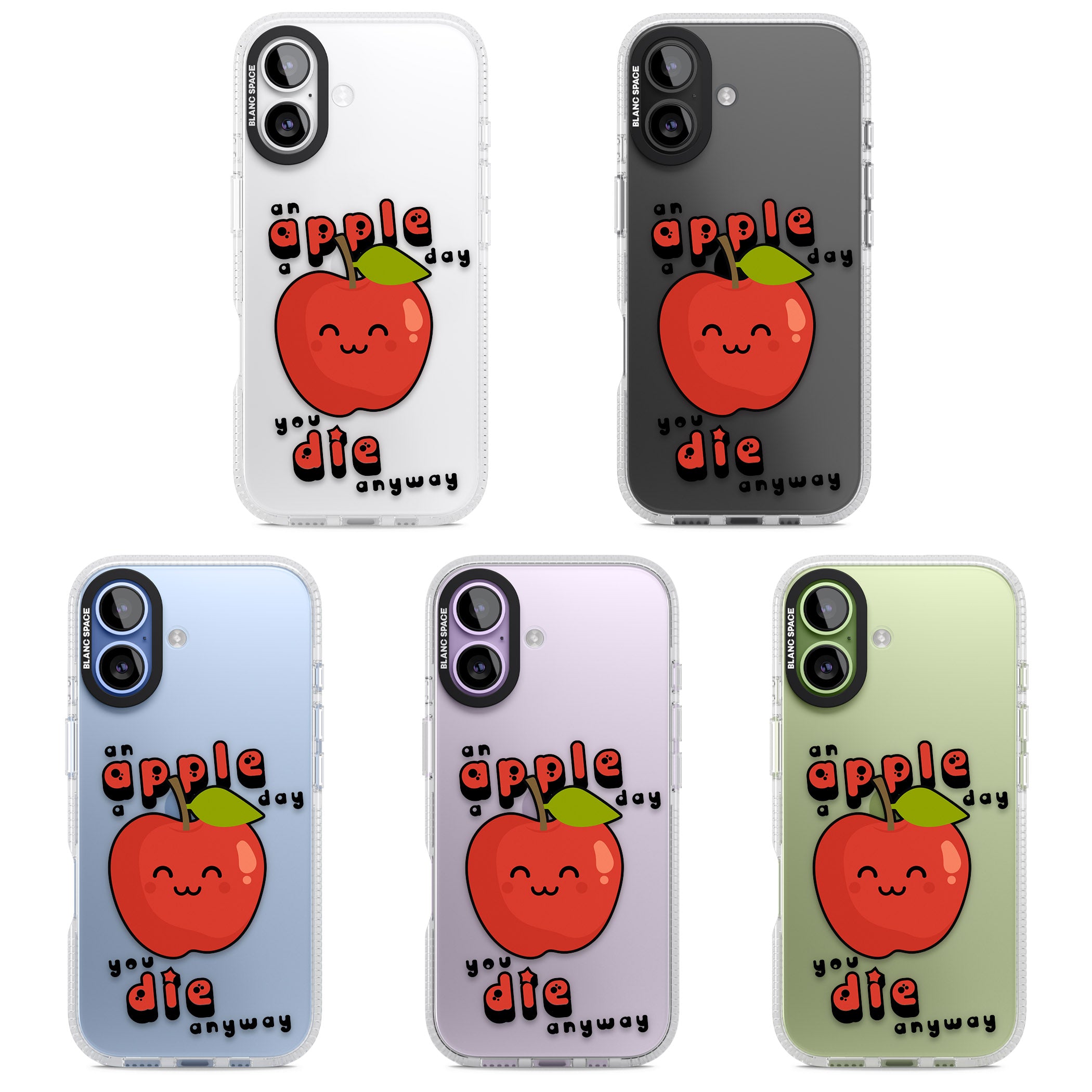 An Apple A Day iPhone 17 Impact Air Clear Phone Case APT Impact Protection