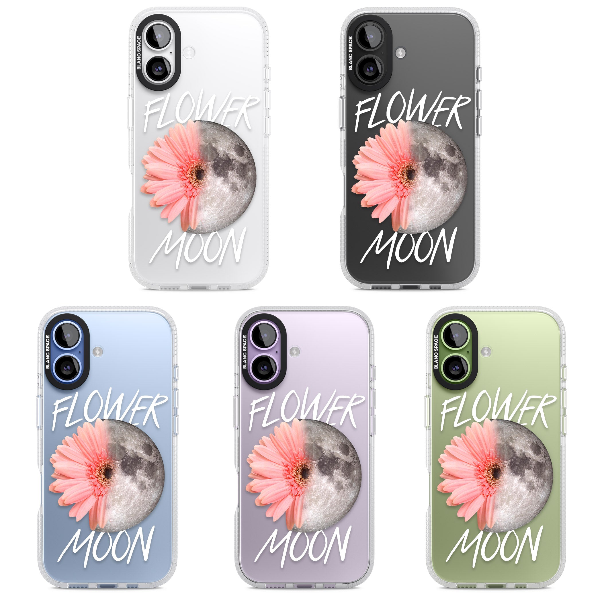 Flower Moon iPhone 17 Impact Air Clear Phone Case APT Impact Protection