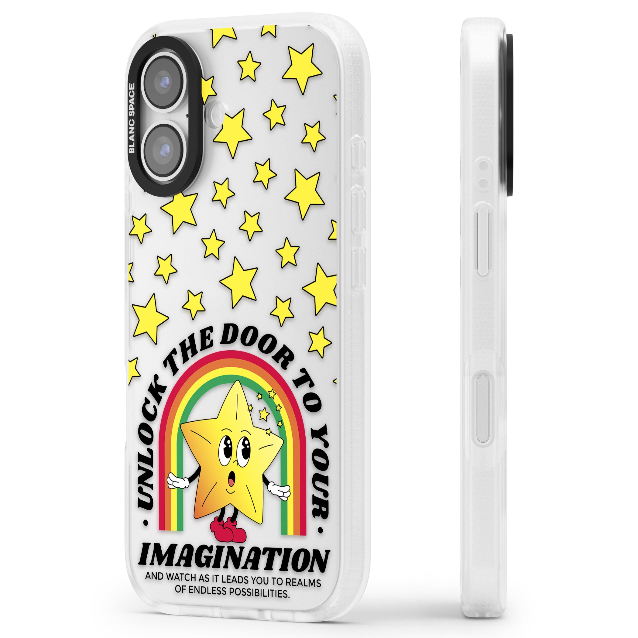 Imagination iPhone 17 Impact Air Clear Phone Case Side Profile