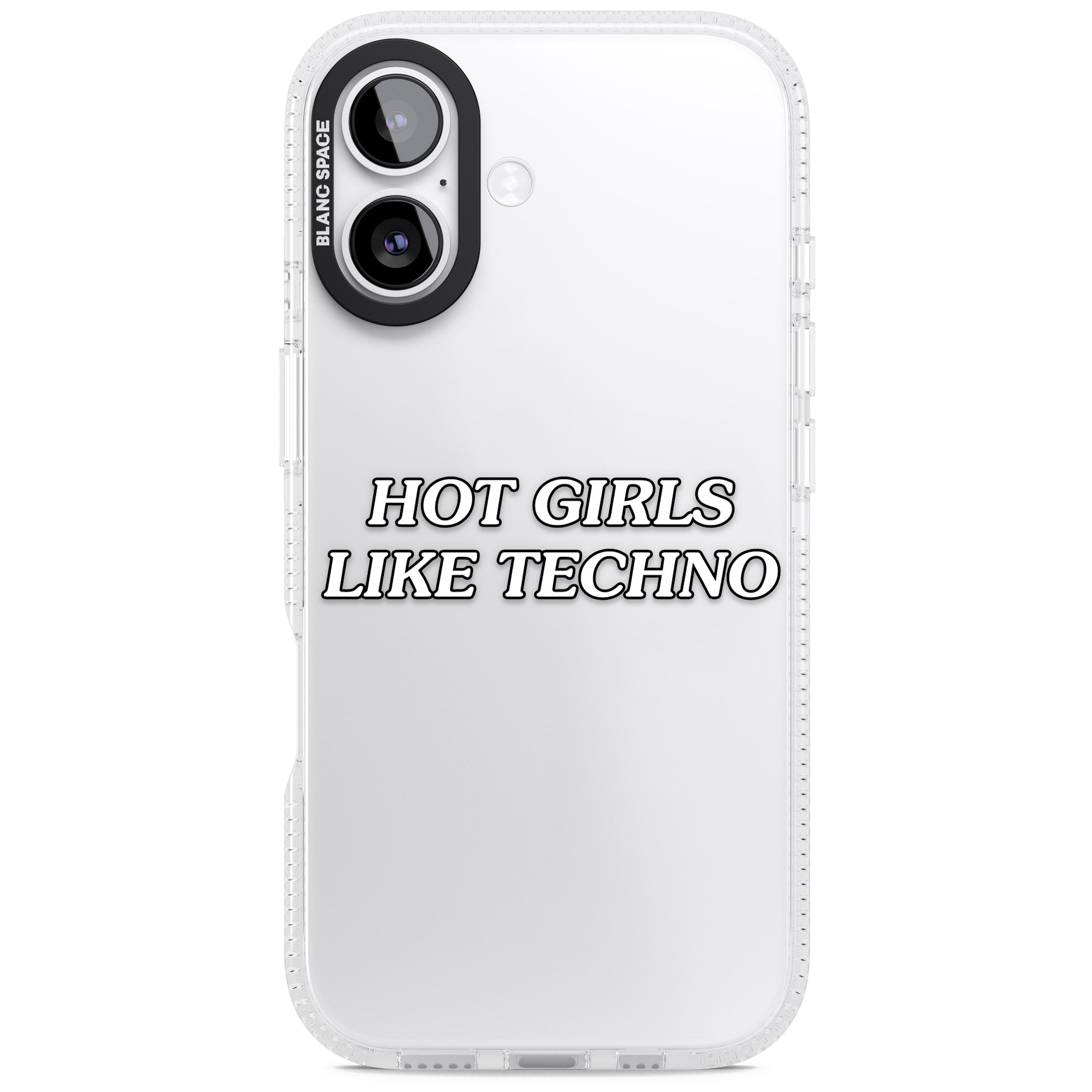 Hot Girls Like Techno iPhone 17 Impact Air Clear Phone Case