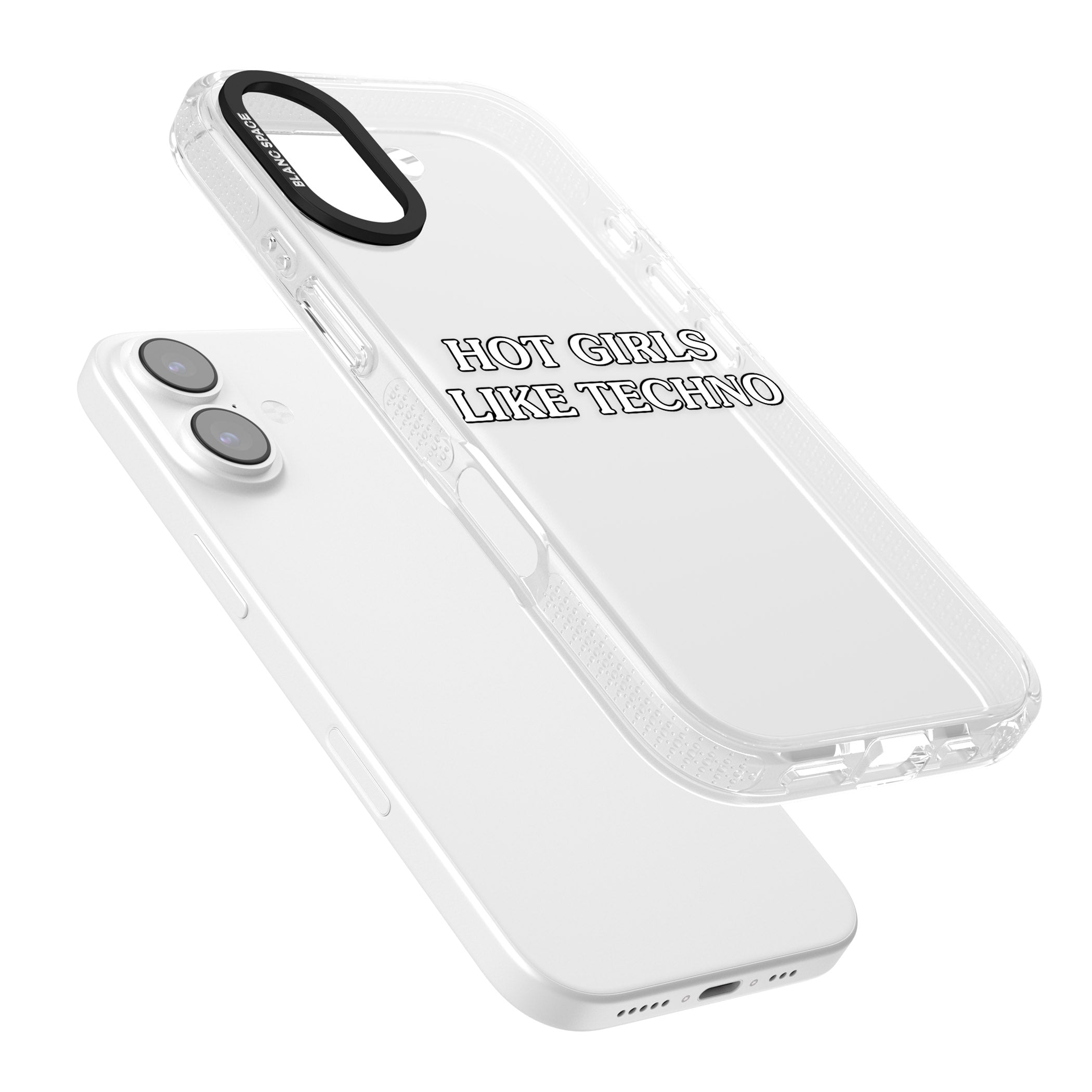 Hot Girls Like Techno iPhone 17 Impact Air Clear Phone Case Colours