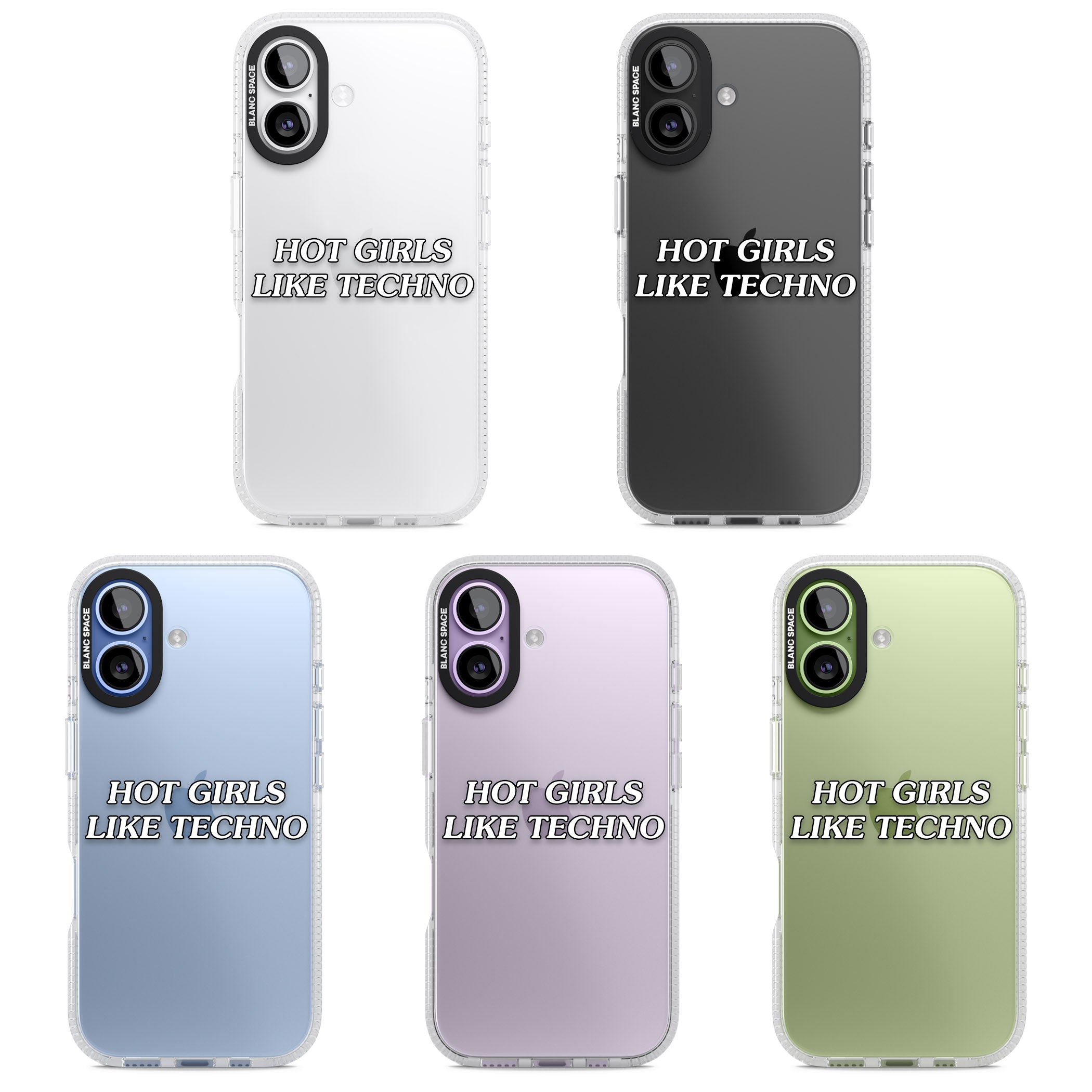 Hot Girls Like Techno iPhone 17 Impact Air Clear Phone Case APT Impact Protection