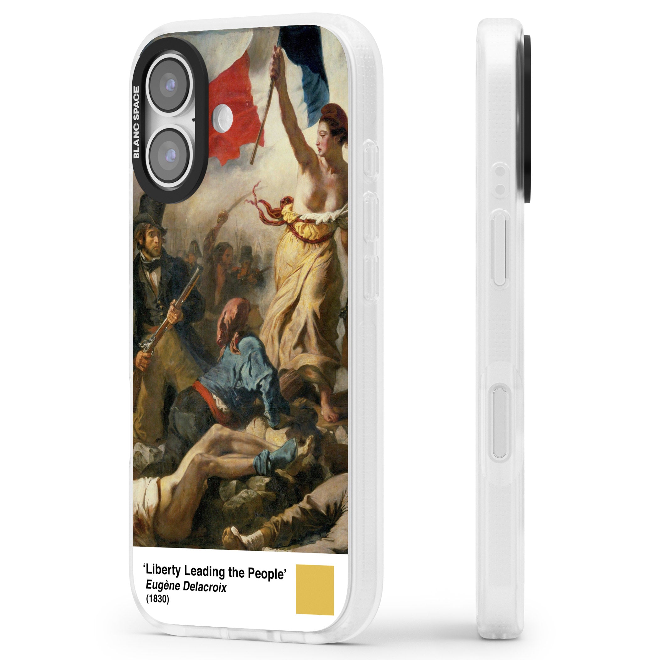 Liberty Leading The People iPhone 17 Impact Air Clear Phone Case Side Profile