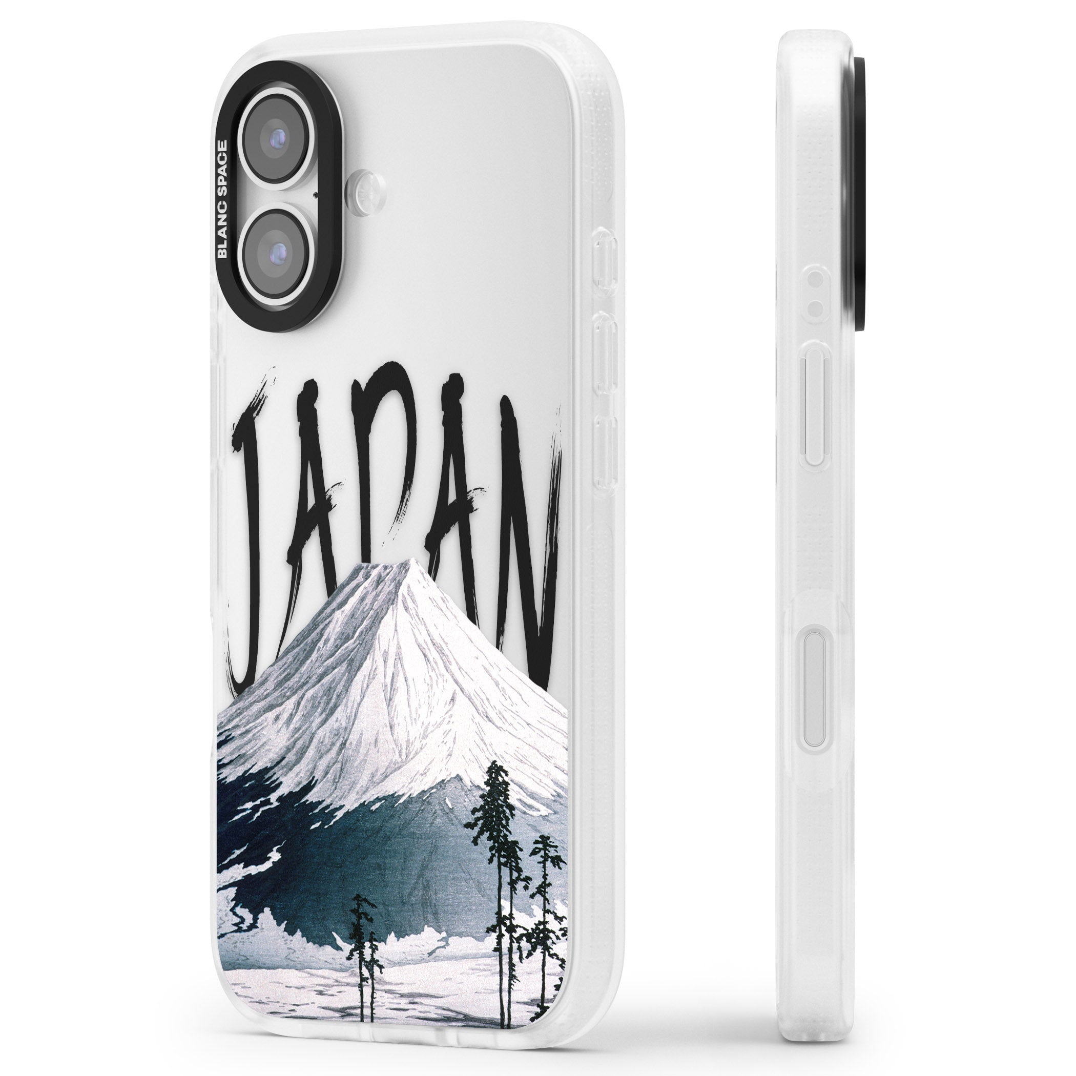 Mount Fuji Cutout iPhone 17 Impact Air Clear Phone Case Side Profile