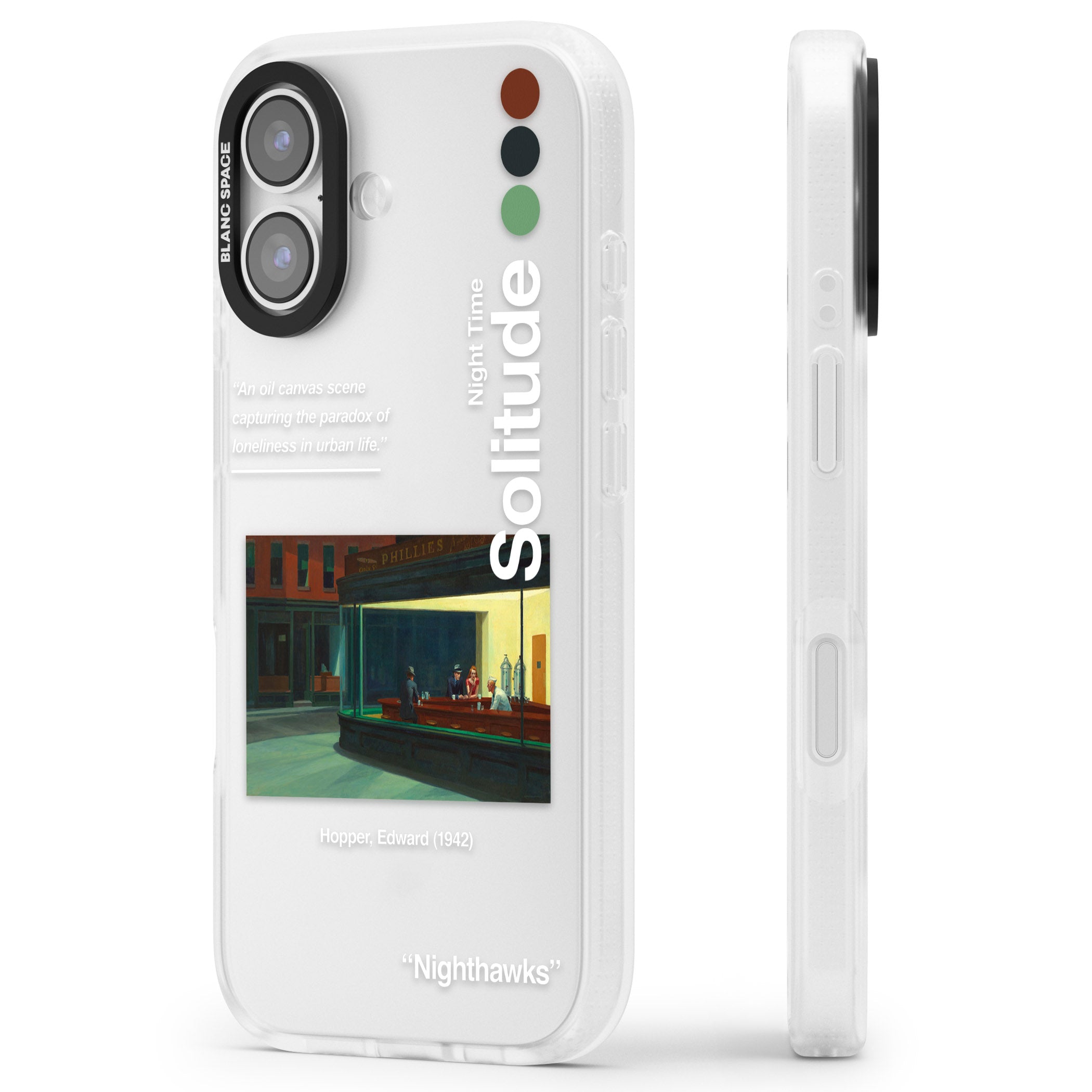 Nighthawks iPhone 17 Impact Air Clear Phone Case Side Profile