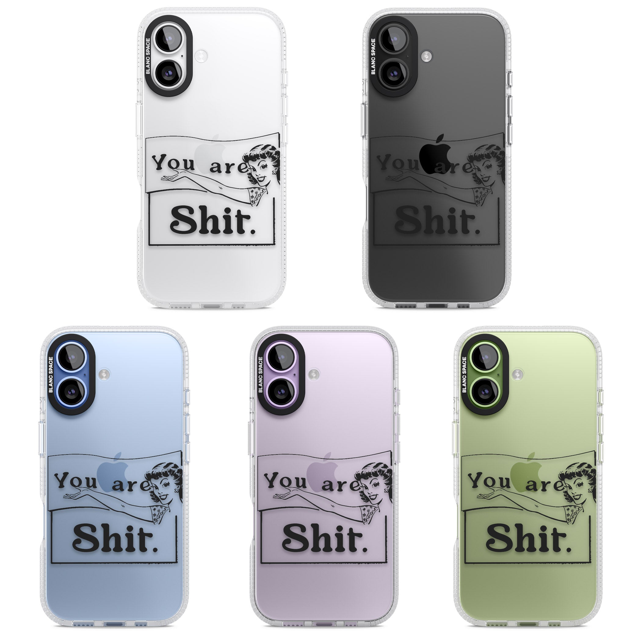 You Are Sh T iPhone 17 Impact Air Clear Phone Case APT Impact Protection