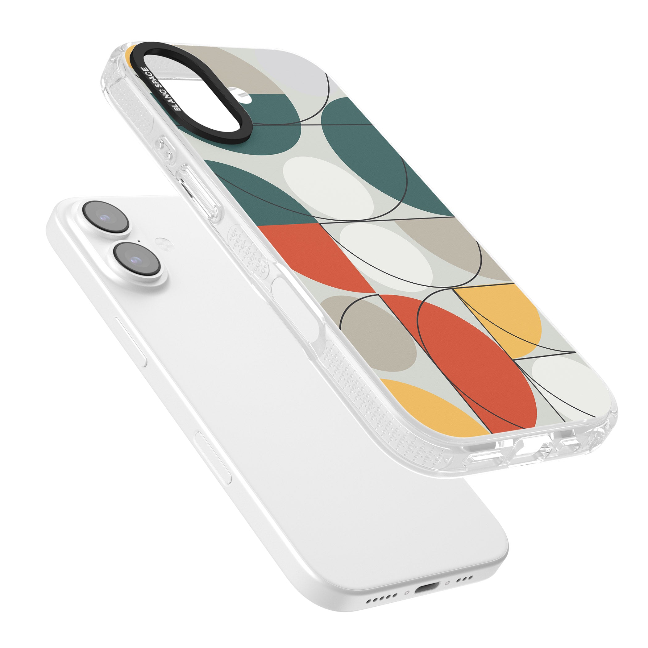 Modern Abstract Circle iPhone 17 Impact Air Clear Phone Case Colours