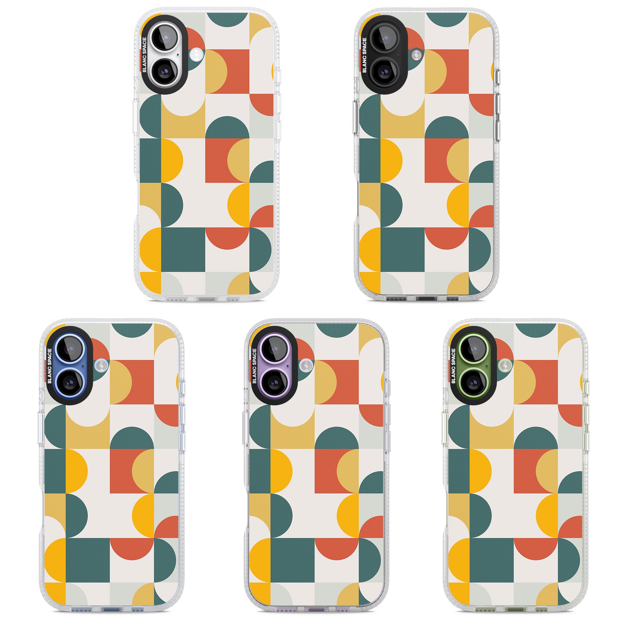 Retro Color Blocks iPhone 17 Impact Air Clear Phone Case APT Impact Protection