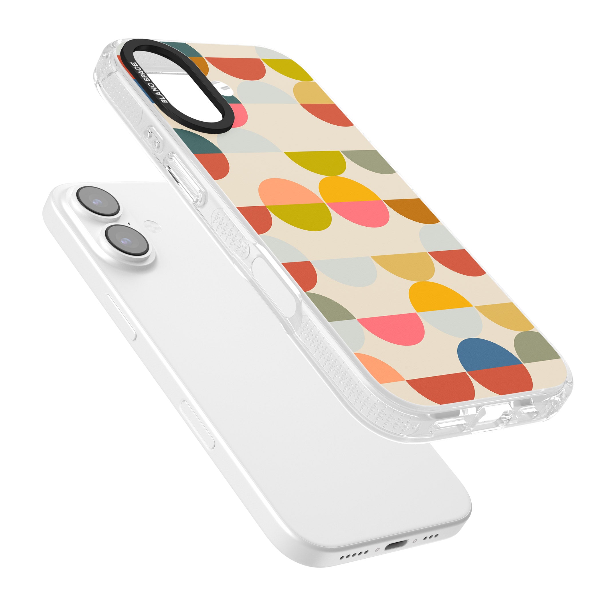 Colorful Retro Circles iPhone 17 Impact Air Clear Phone Case Colours