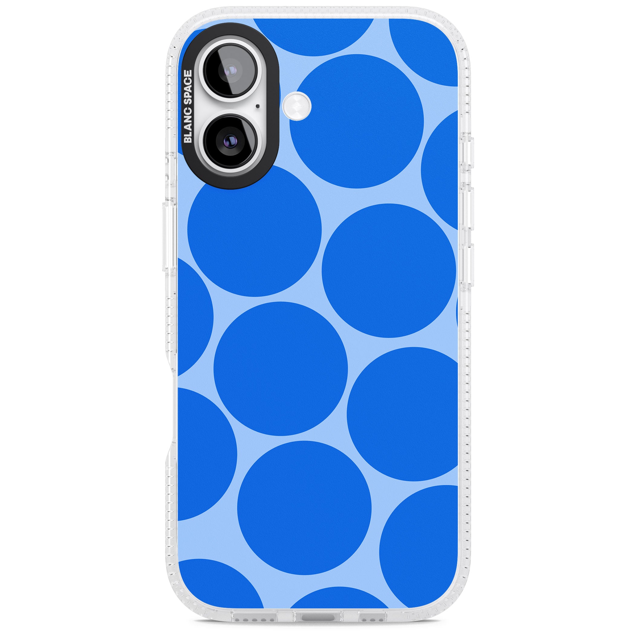 Retro Blue Dot iPhone 17 Impact Air Clear Phone Case
