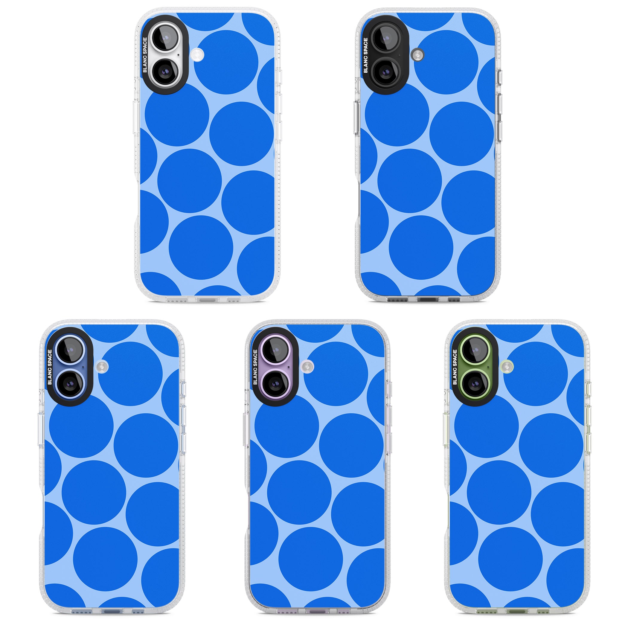 Retro Blue Dot iPhone 17 Impact Air Clear Phone Case APT Impact Protection