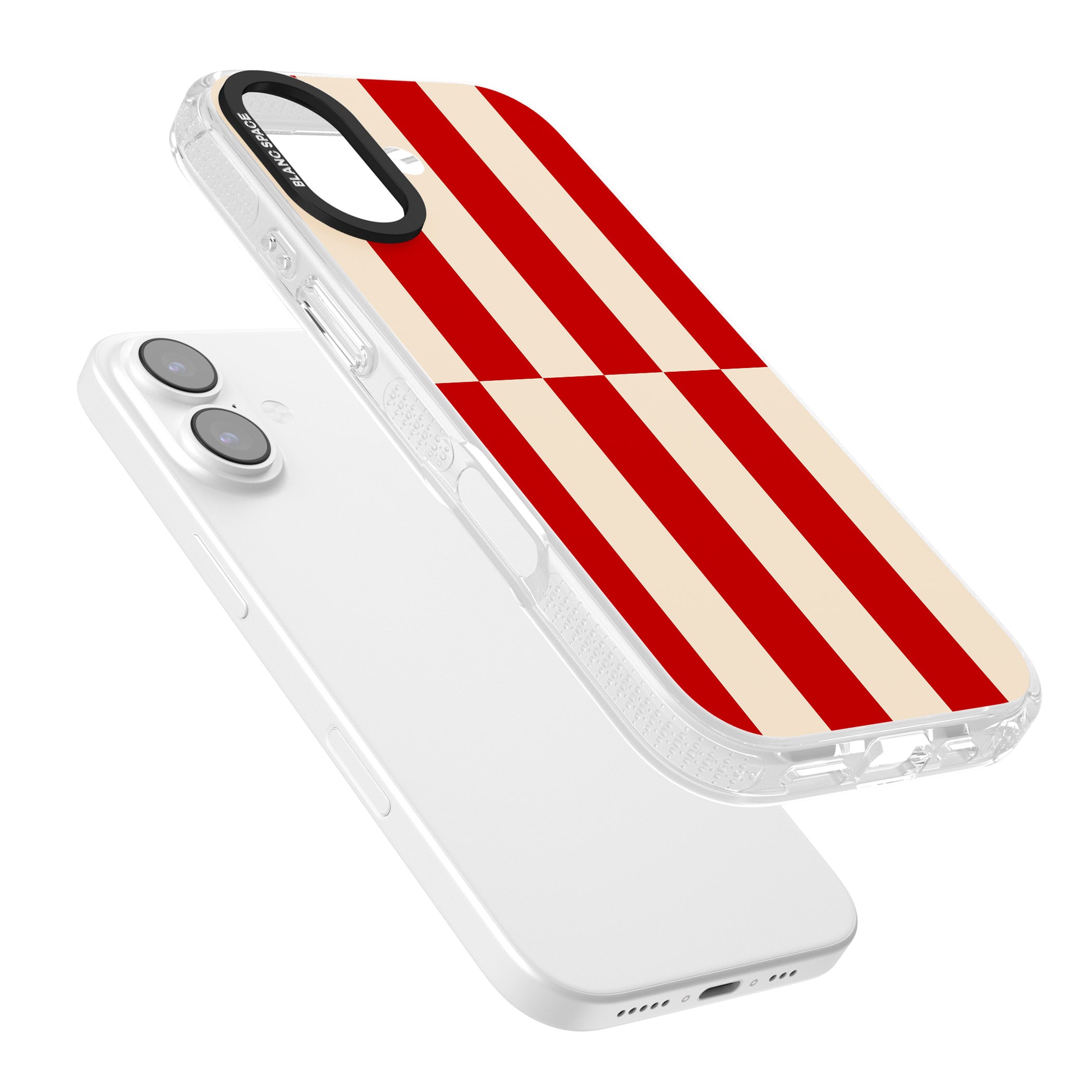 Retro Red Stripes iPhone 17 Impact Air Clear Phone Case Colours