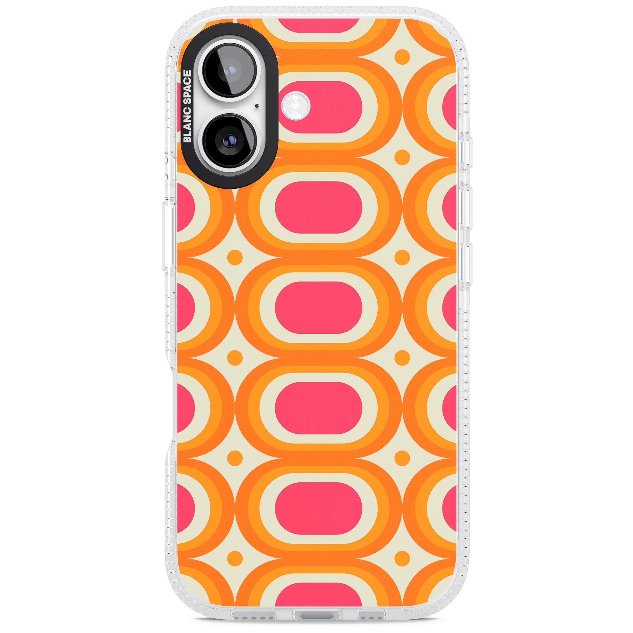 Groovy 60S Shape Pattern iPhone 17 Impact Air Clear Phone Case