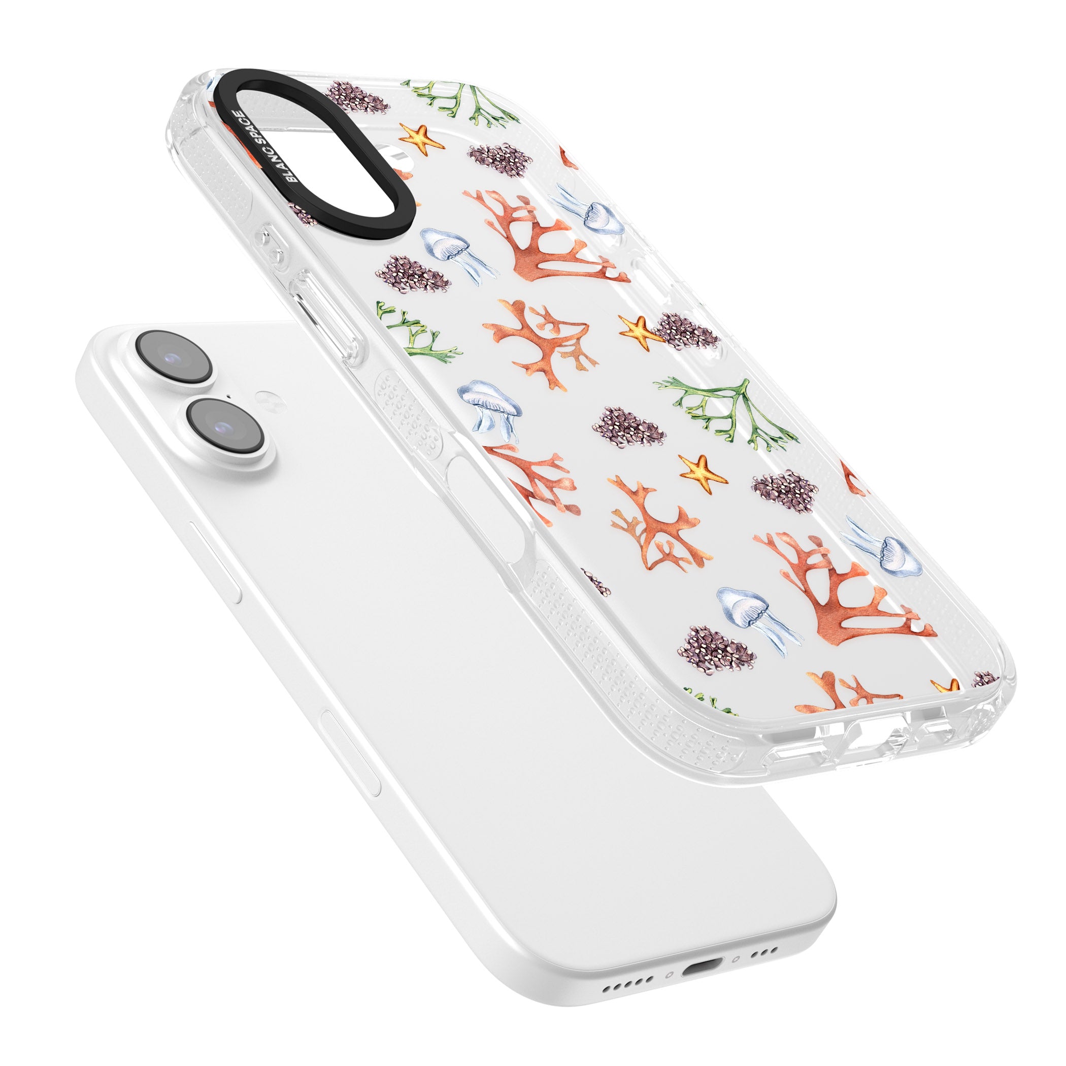 Coral & Jellyfish iPhone 17 Impact Air Clear Phone Case Colours