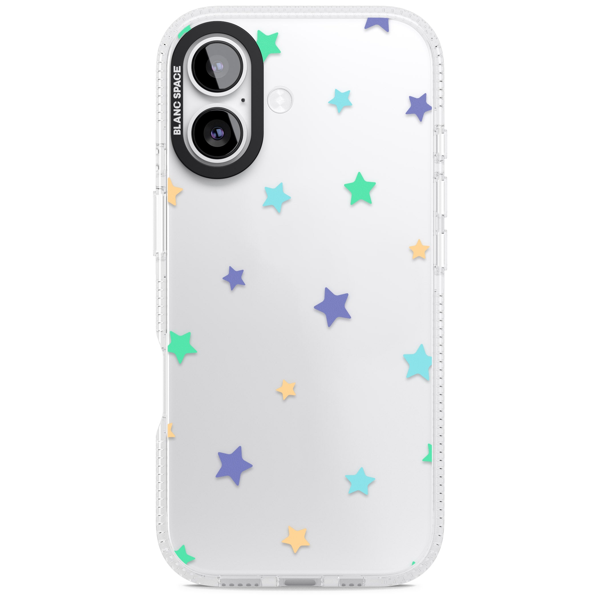 Pastel Star Pattern iPhone 17 Impact Air Clear Phone Case