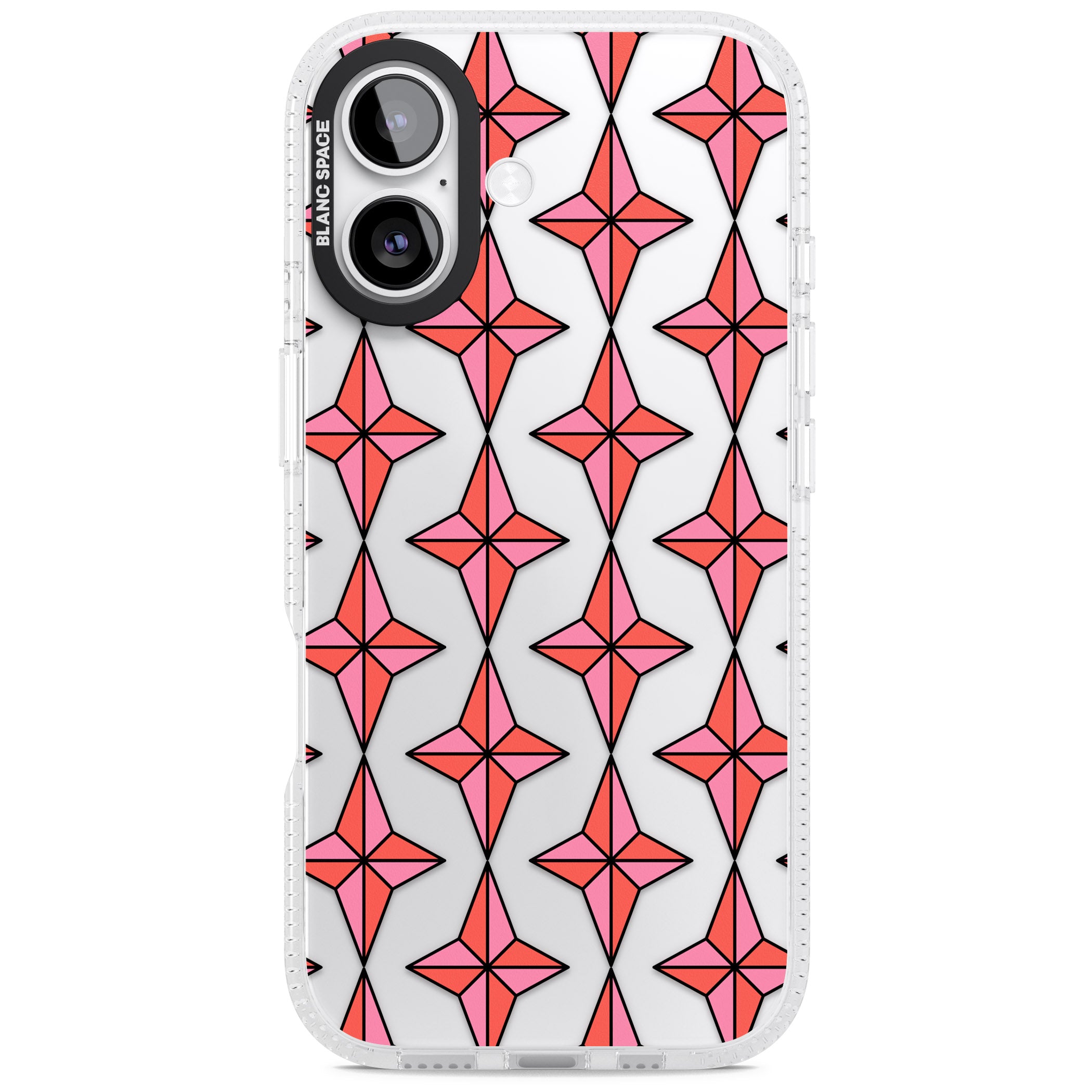 Rose Stars Pattern (Clear) iPhone 17 Impact Air Clear Phone Case