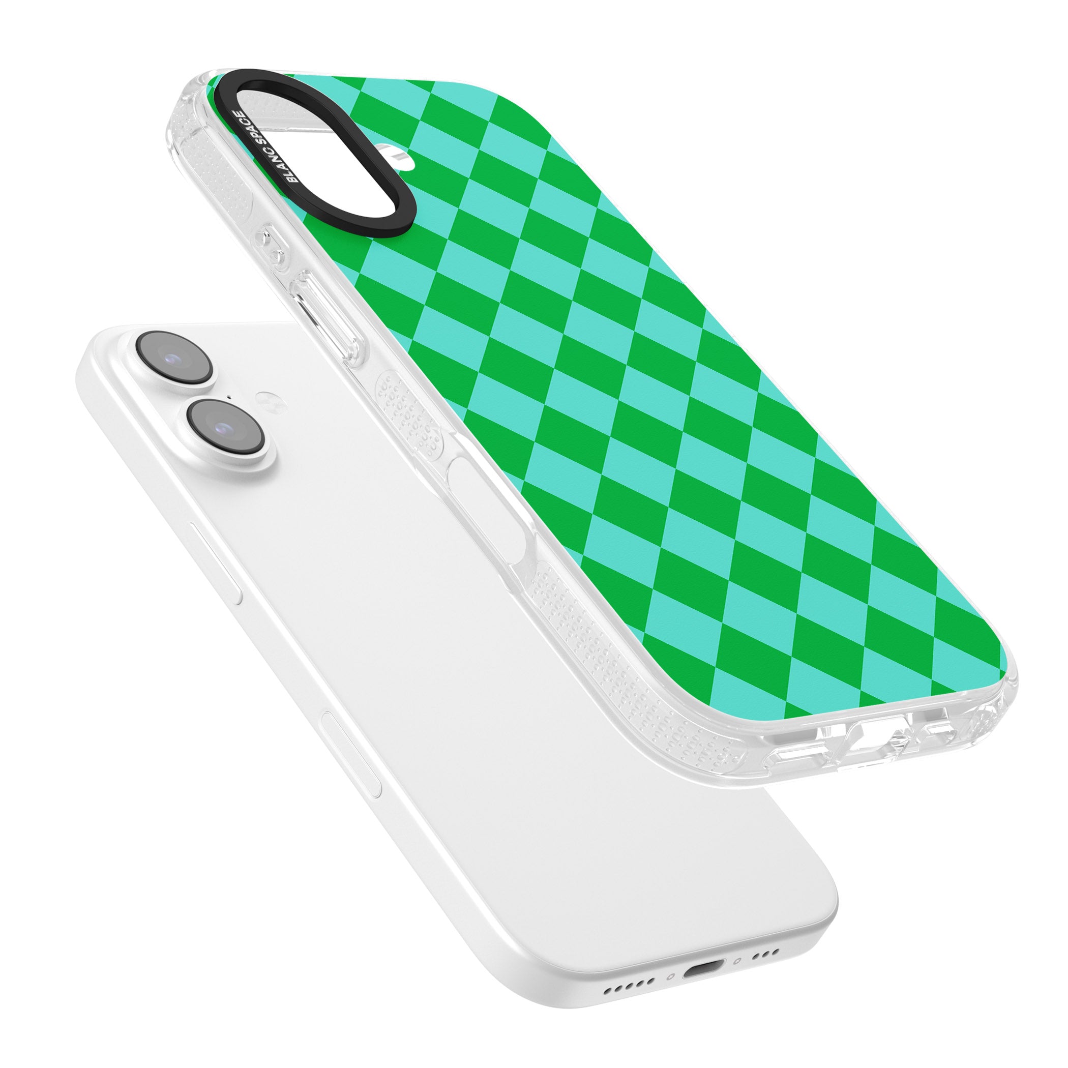 Retro Green Diamond Plaid iPhone 17 Impact Air Clear Phone Case Colours