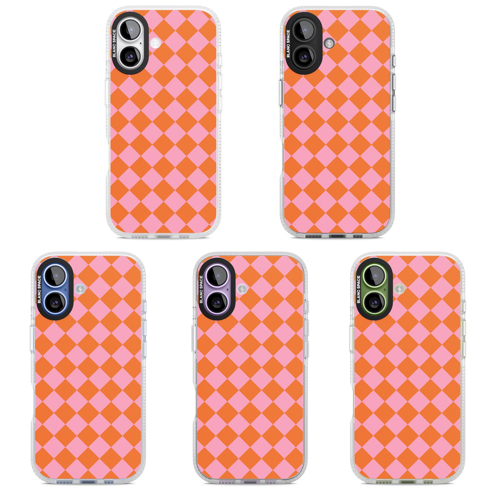 Retro Sunset Diamond Plaid iPhone 17 Impact Air Clear Phone Case APT Impact Protection