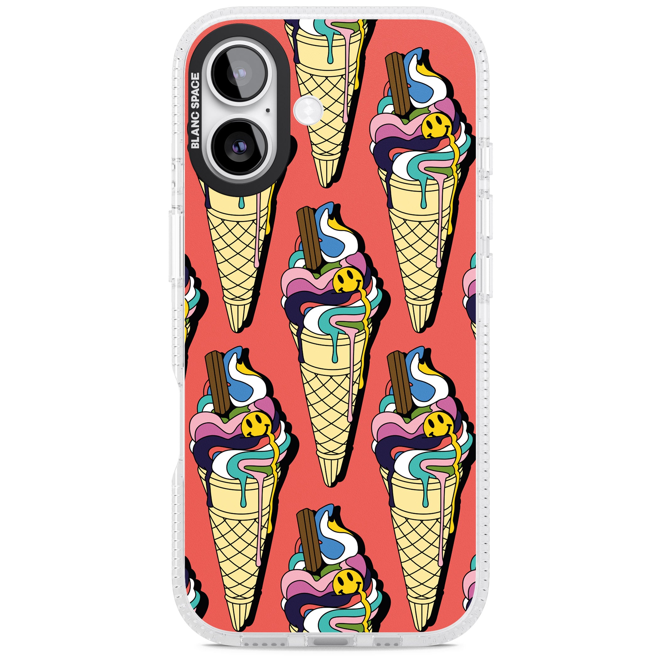 Trip & Drip Ice Cream (Red) iPhone 17 Impact Air Clear Phone Case