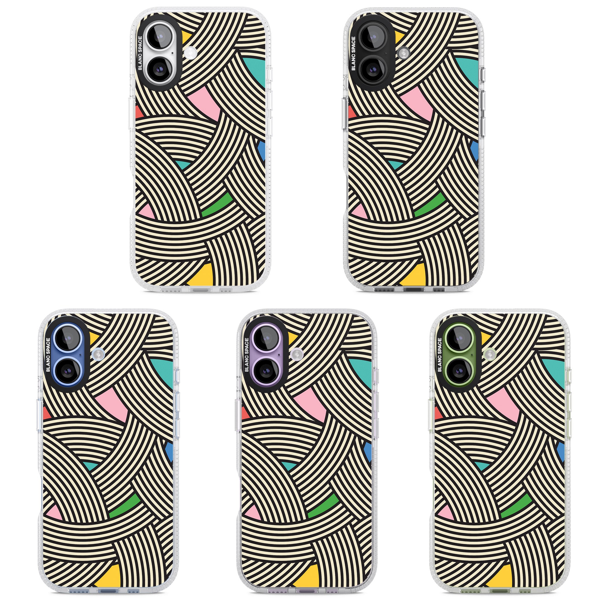 Multicolour Optic Waves iPhone 17 Impact Air Clear Phone Case APT Impact Protection