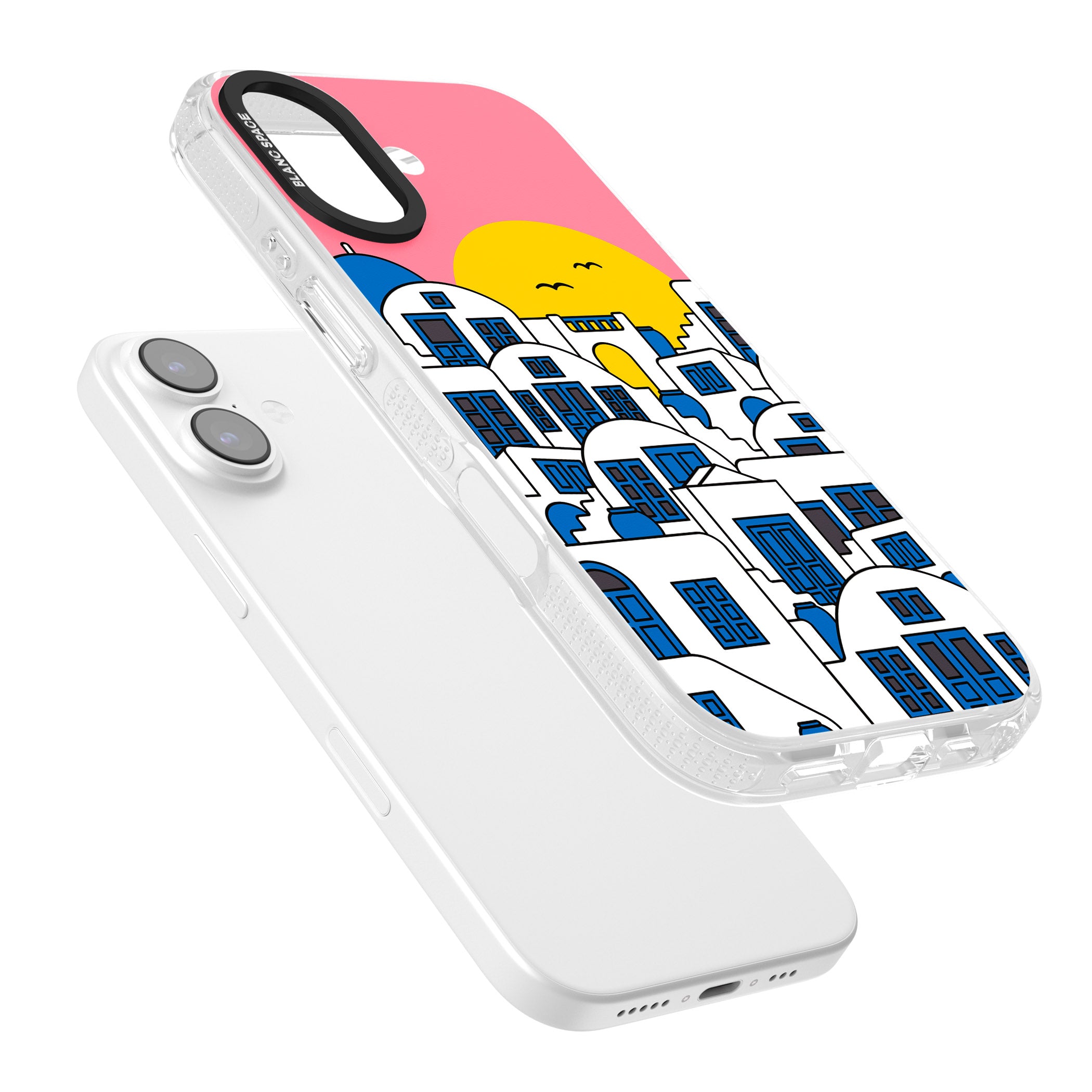 Santorini Sunset iPhone 17 Impact Air Clear Phone Case Colours