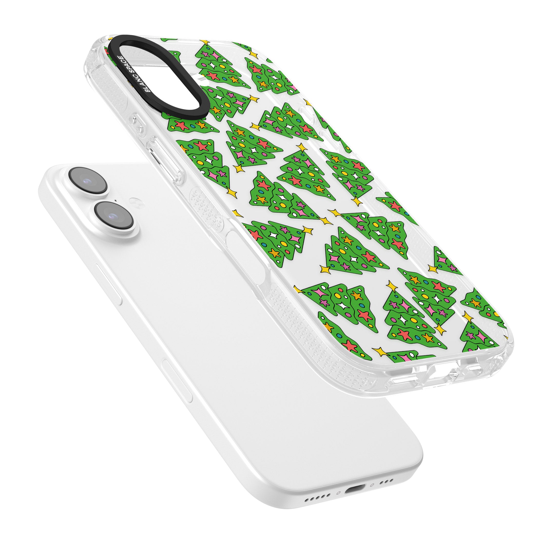 Christmas Tree Pattern iPhone 17 Impact Air Clear Phone Case Colours