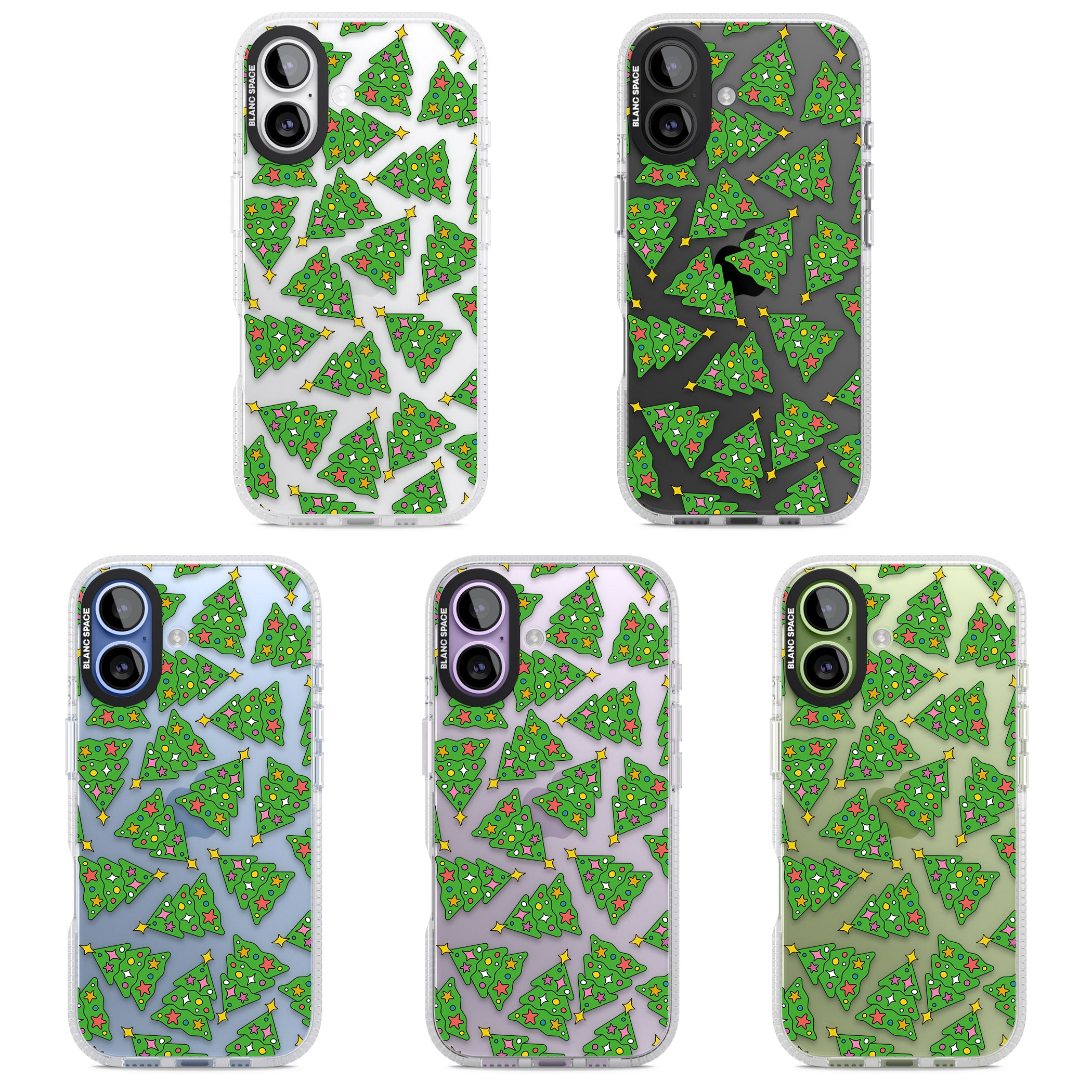 Christmas Tree Pattern iPhone 17 Impact Air Clear Phone Case APT Impact Protection