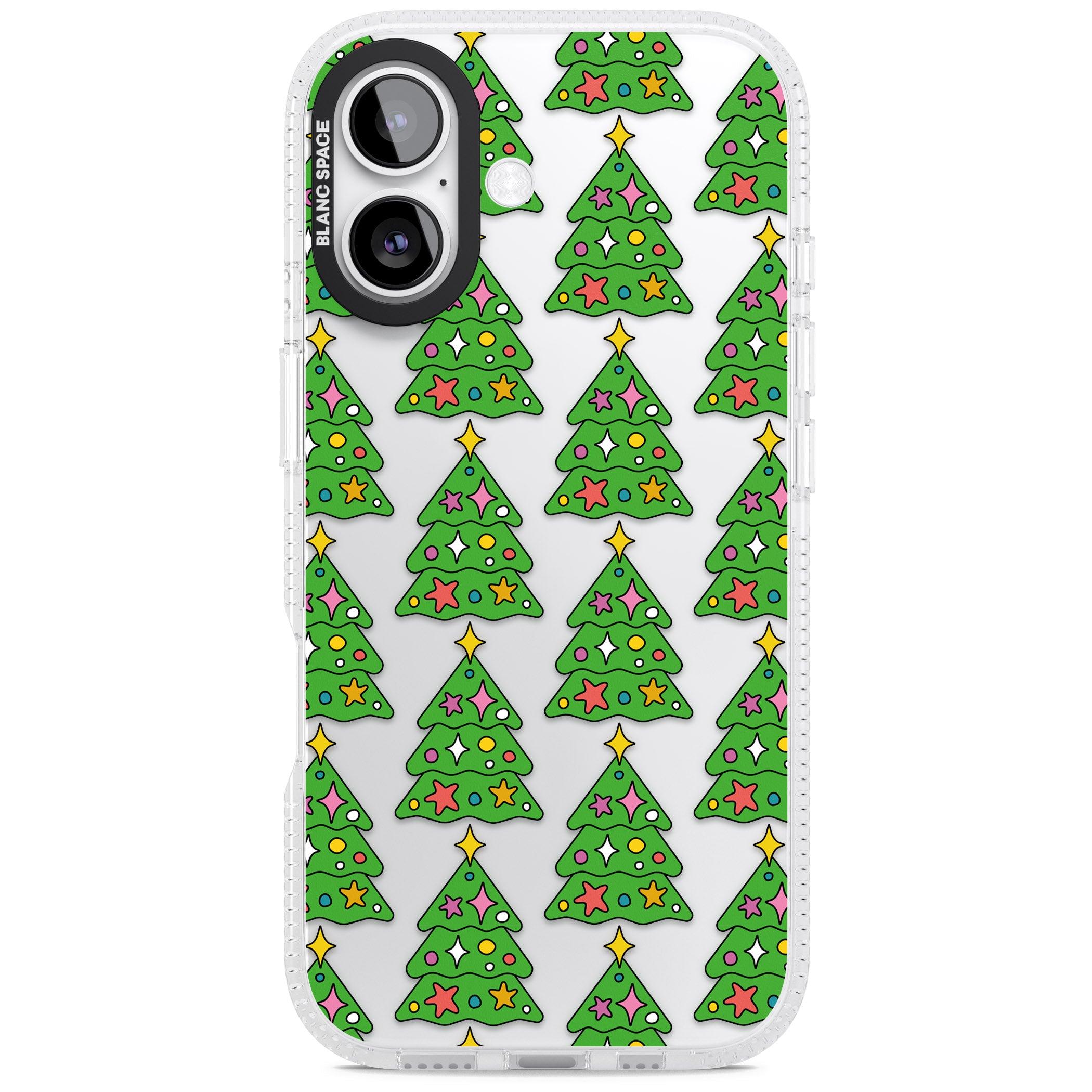 Christmas Tree Pattern (Clear) iPhone 17 Impact Air Clear Phone Case