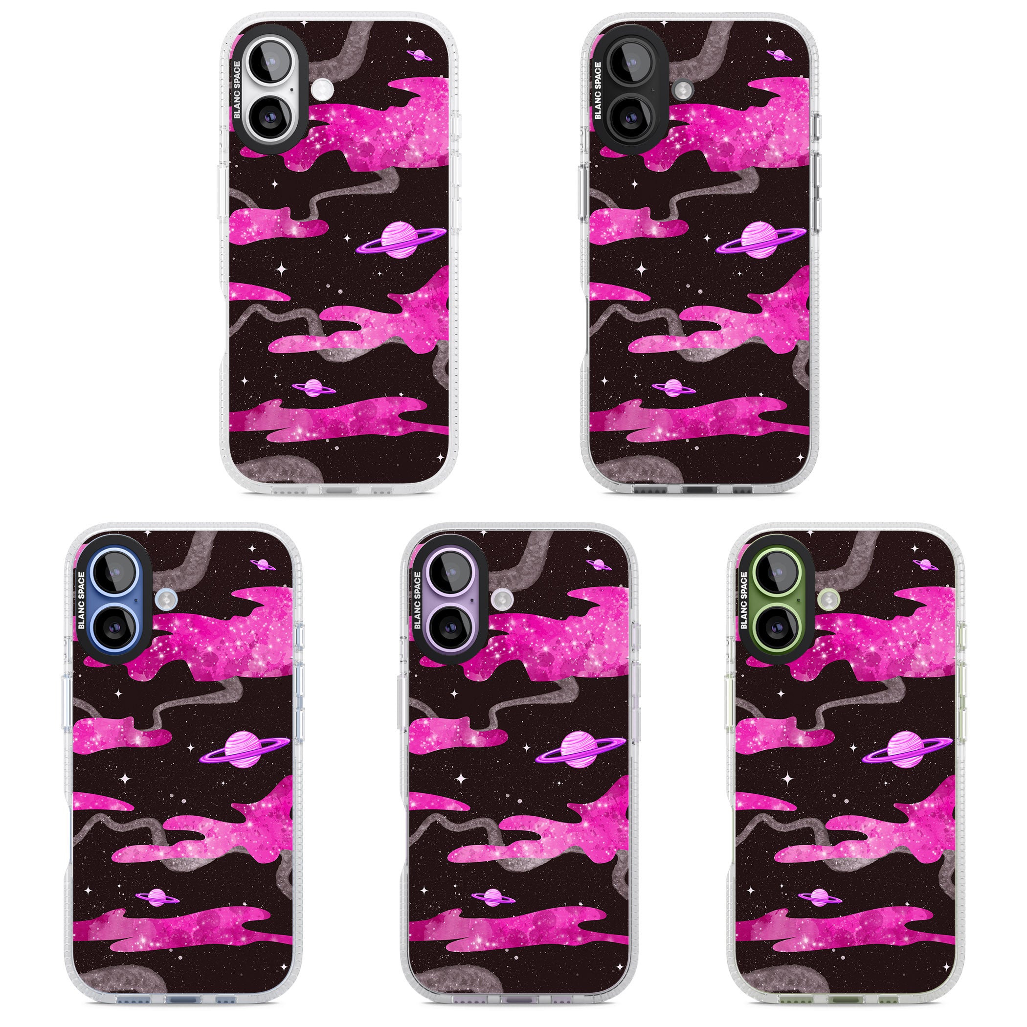 Pink Galaxy iPhone 17 Impact Air Clear Phone Case APT Impact Protection