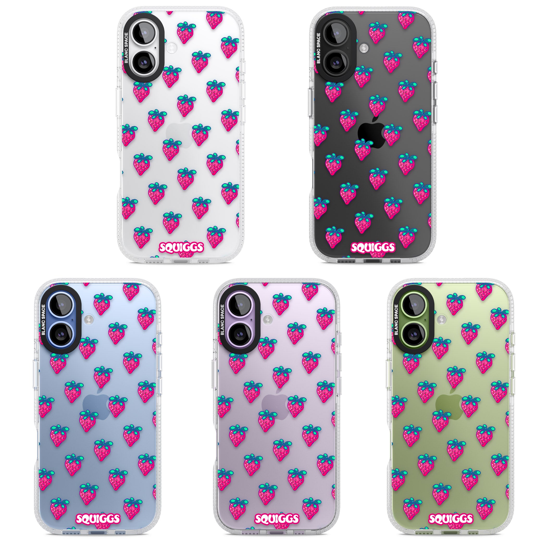 Strawberry Patch iPhone 17 Impact Air Clear Phone Case APT Impact Protection