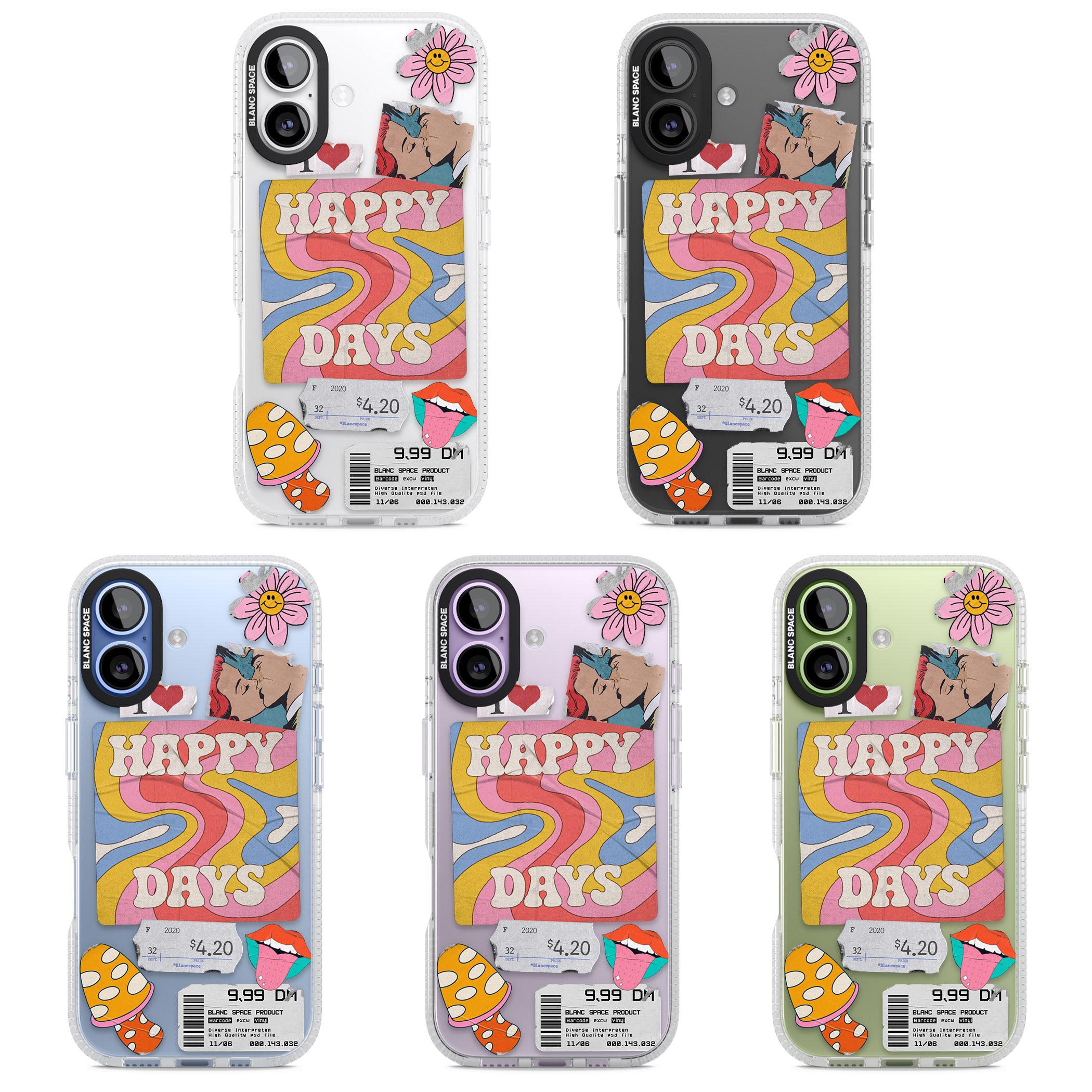 Groovy Trip iPhone 17 Impact Air Clear Phone Case APT Impact Protection