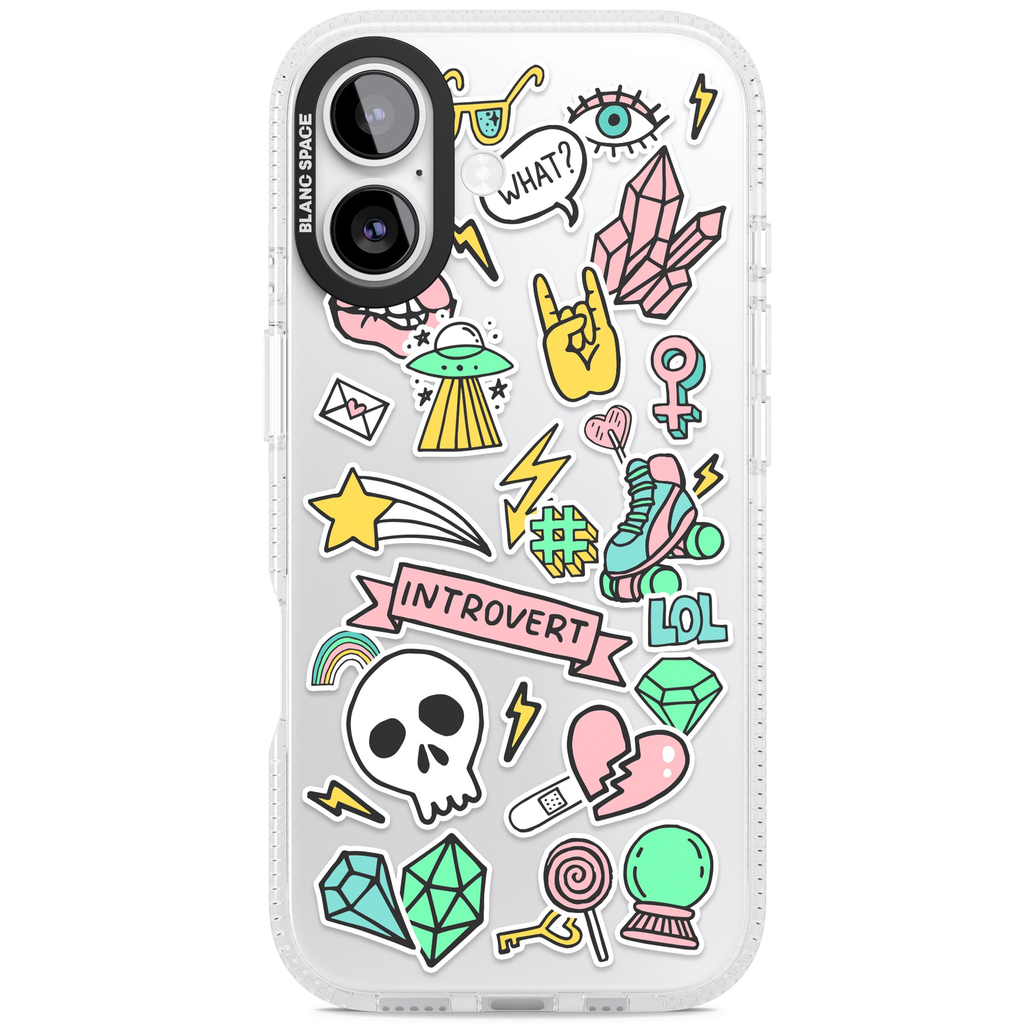 Introvert Sticker iPhone 17 Impact Air Clear Phone Case