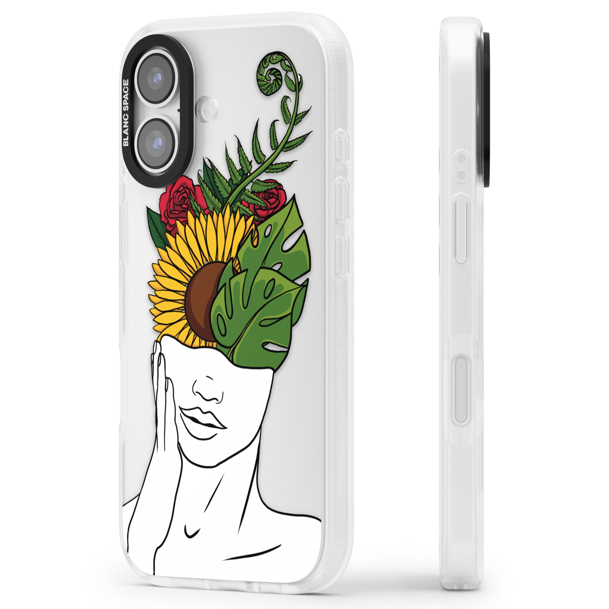 Let The Mind Flourish iPhone 17 Impact Air Clear Phone Case Side Profile